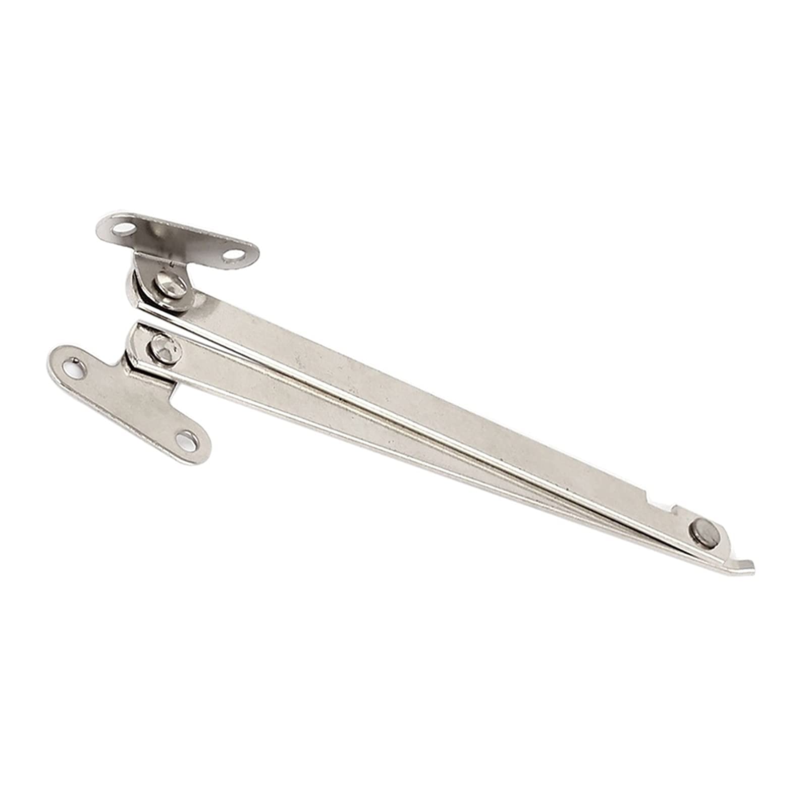 Stainless Steel Hinge for Furniture Cupboard Door - Heavy Duty Foldable Lid Support Hinge Stay - Perfect for Kitchen Cabinets, Desks, and Storage Boxes