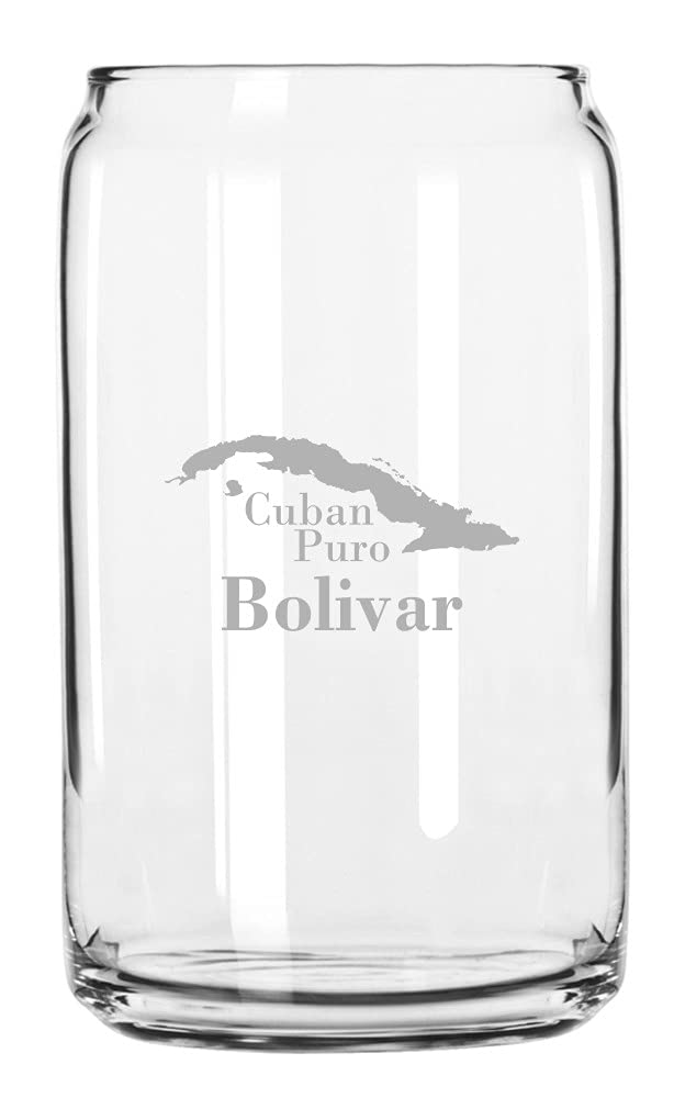 Bolivar Cuban Cigar Glass 16oz - Bar & Home Decor