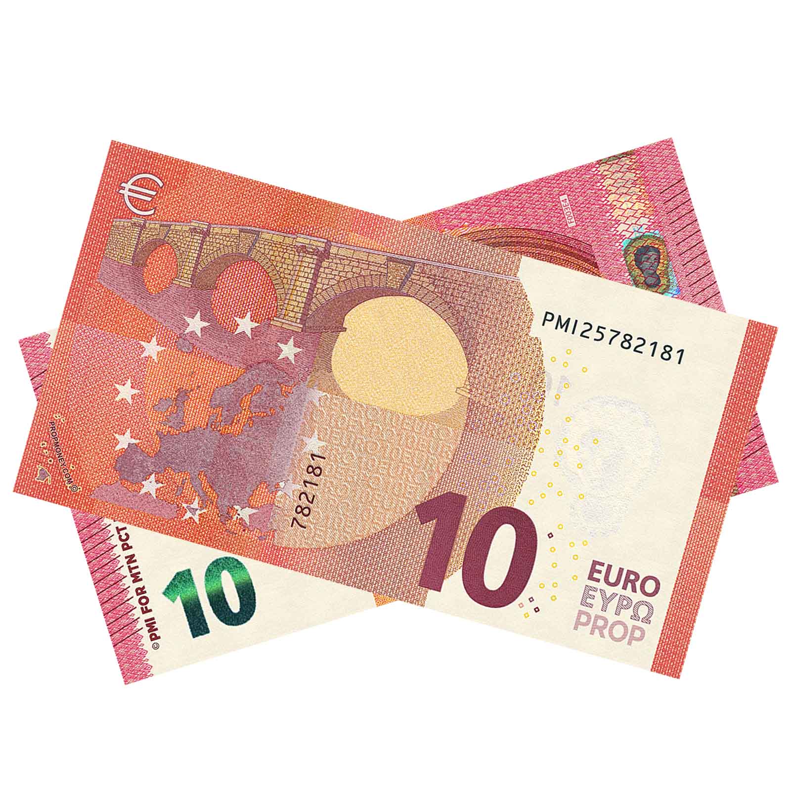 10 Euro Prop Money - Realistic Fake Euro Banknotes for Movies, TV Shows, and Educational Use