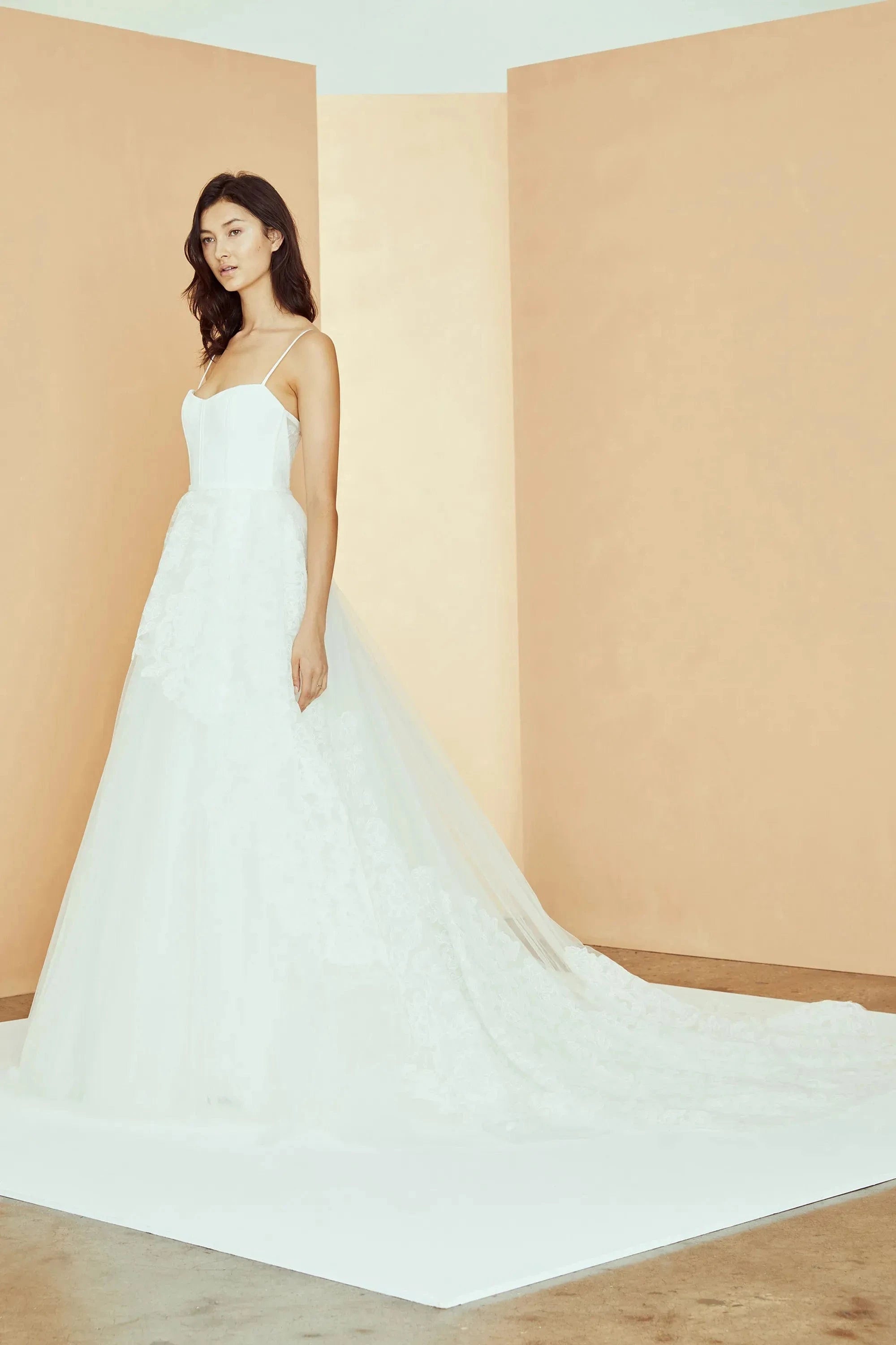 Amsale Ferren Wedding Dress Size 6 - Elegant Bridal Gown for Church Ceremony & Reception