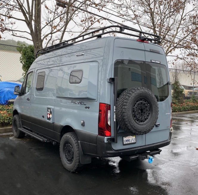Owl Tire Carrier for 2019-2020 Mercedes Sprinter Van & 2020 Revel - Heavy Duty Spare Wheel Mount - Perfect for Off-Road Adventures & Van Life Camping