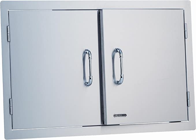 Bull Grills 30-Inch Double Access Doors - Premium Stainless Steel BBQ Grill Doors for Outdoor Cooking & Easy Access - Perfect for Backyard, Patio, and Camping Grilling