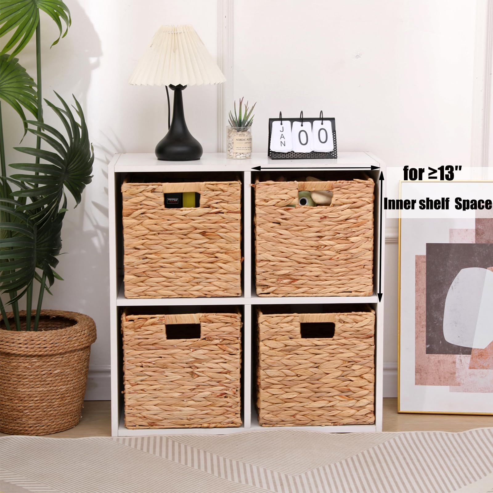 Water Hyacinth Storage Baskets Set of 4 - 11.2
