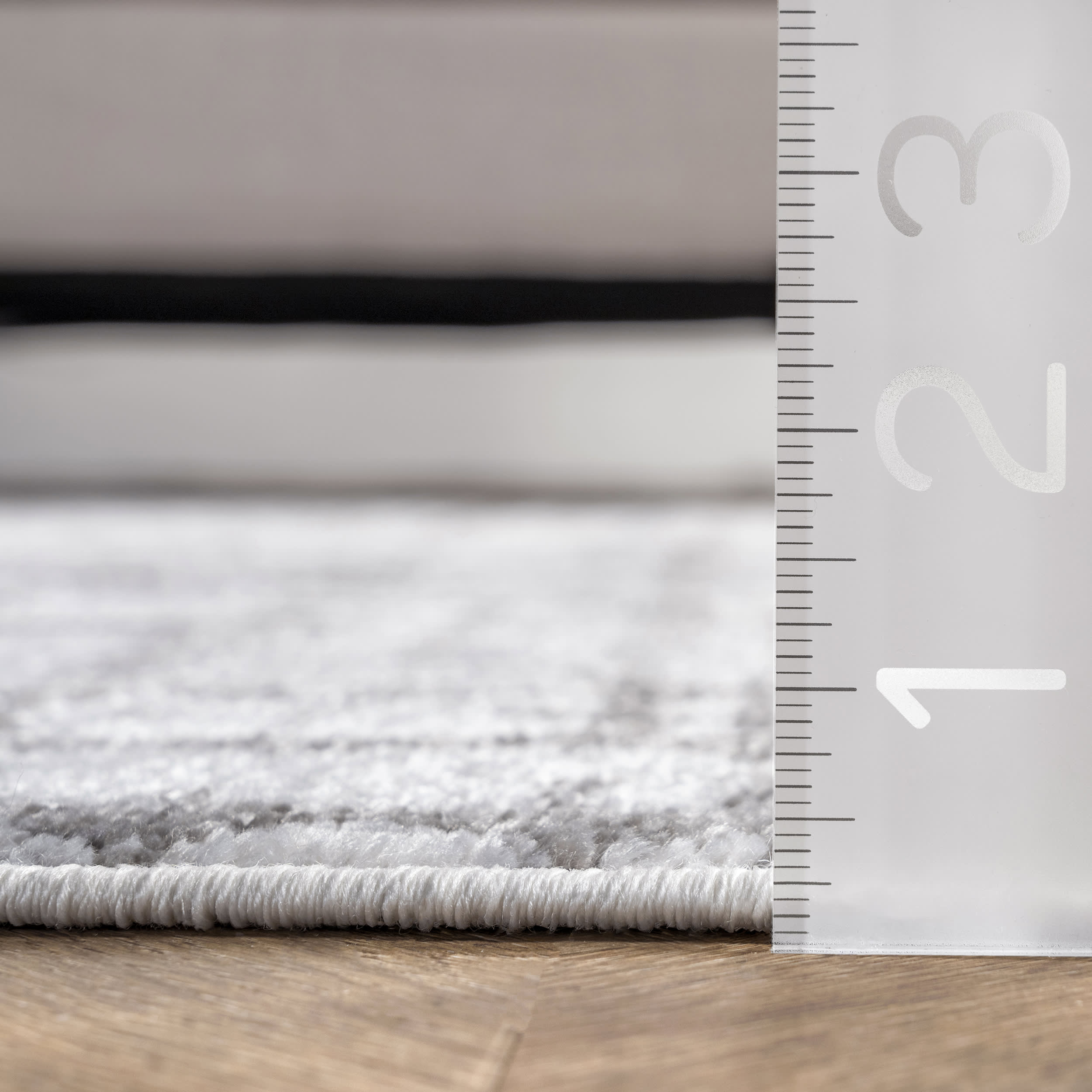 Distressed Crosshatch Area Rug in Light Grey - Soft & Durable for Living Room, Bedroom, or Office Decor