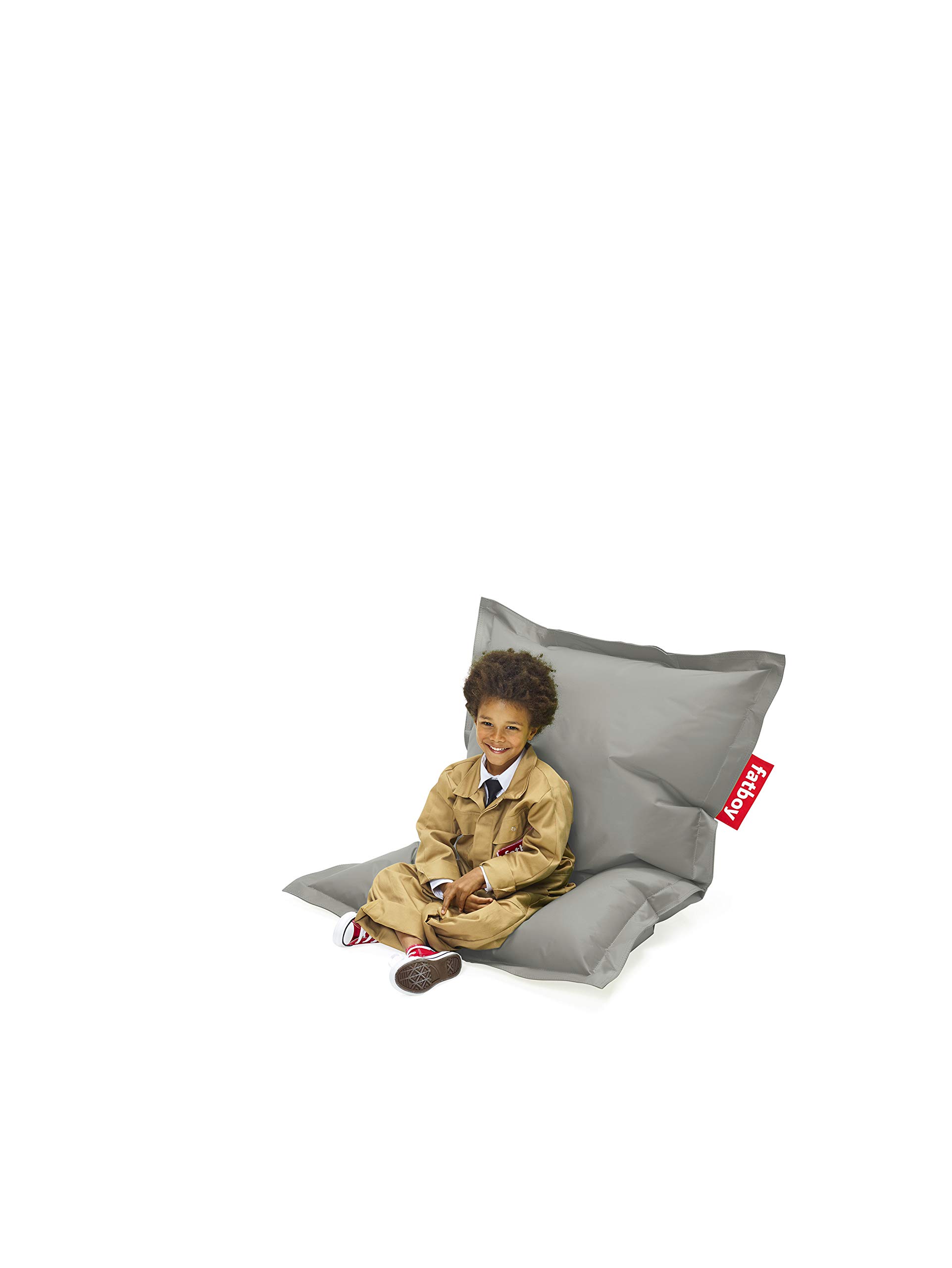 Fatboy Junior Bean Bag for Kids - Soft & Comfortable Silver Bean Bag Chair for Bedroom, Playroom, or Dorm - Perfect for Reading, Gaming & Relaxing