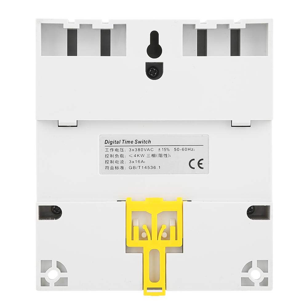 Walfront TM-163 380V Smart Digital 3-Phase Timer Switch - Programmable Weekly Relay Power Controller for Industrial Equipment & Home Automation