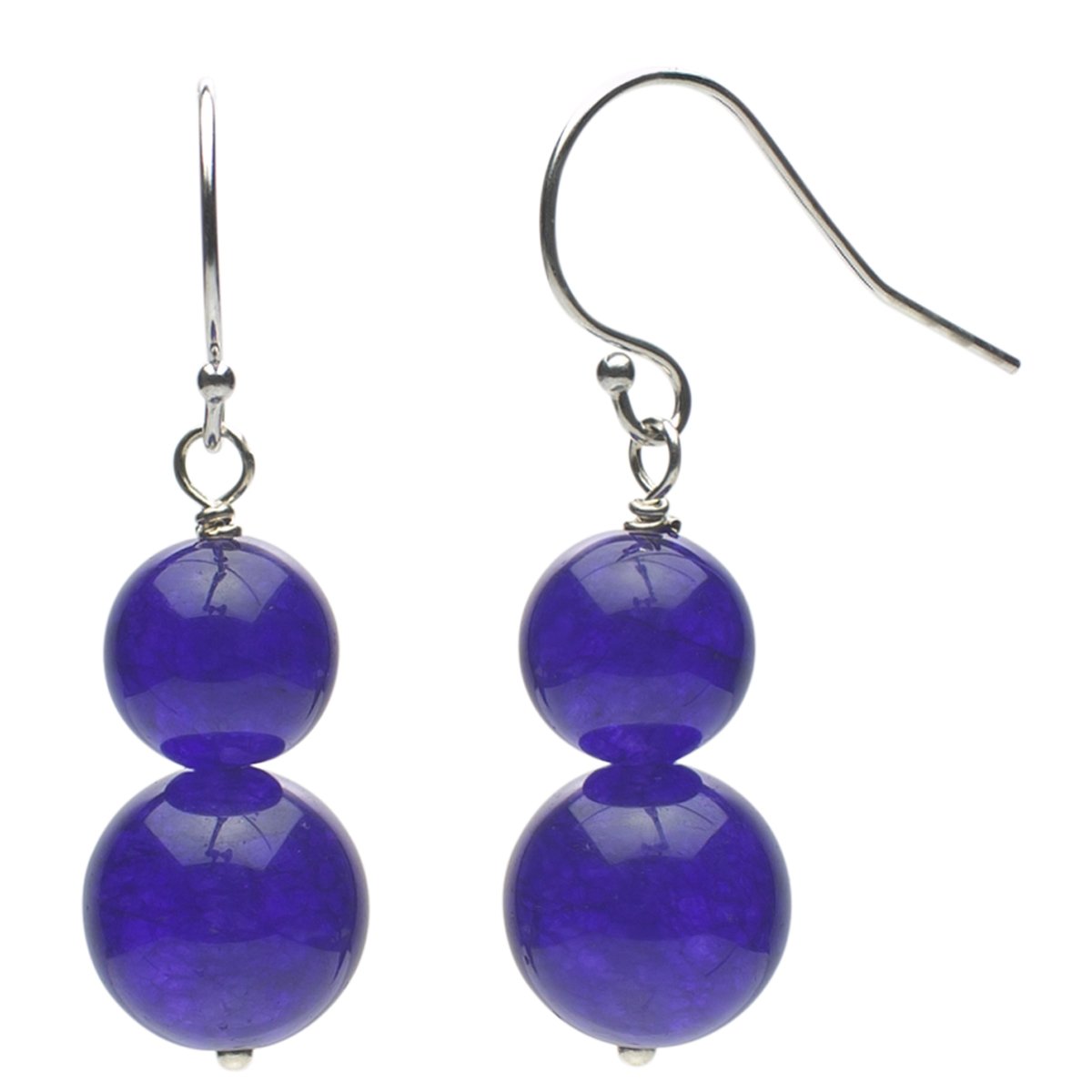 Elegant Sterling Silver Graduated 4-16mm Simulated Purple Amethyst Necklace & Hoop Earrings Set | Perfect for Weddings, Parties & Gift Giving