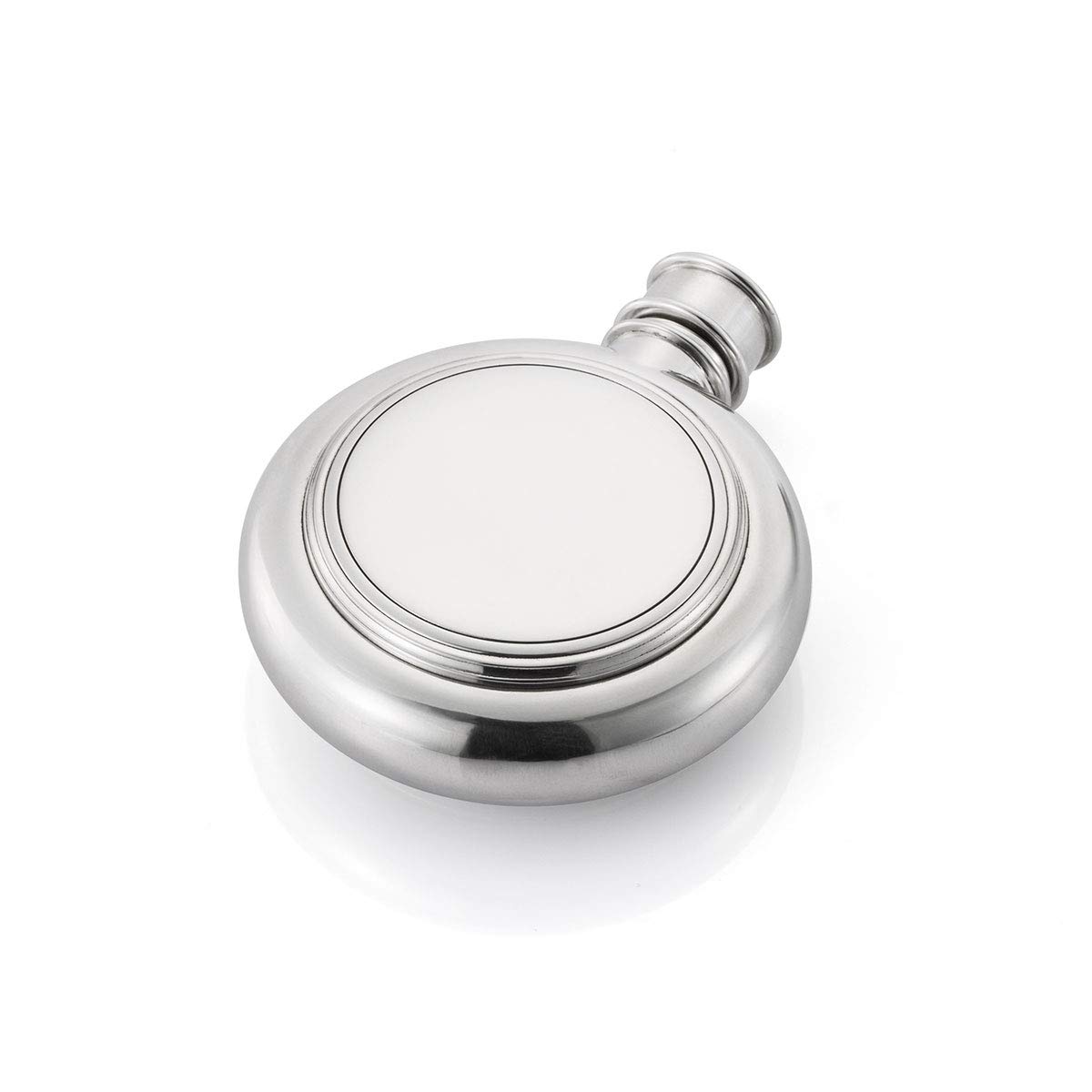 Royal Selangor Handcrafted Pewter Lancaster Hip Flask - Liberty Collection - Elegant Engraved Design for Whiskey, Bourbon & Liquor - Perfect Gift for Men, Weddings & Special Occasions