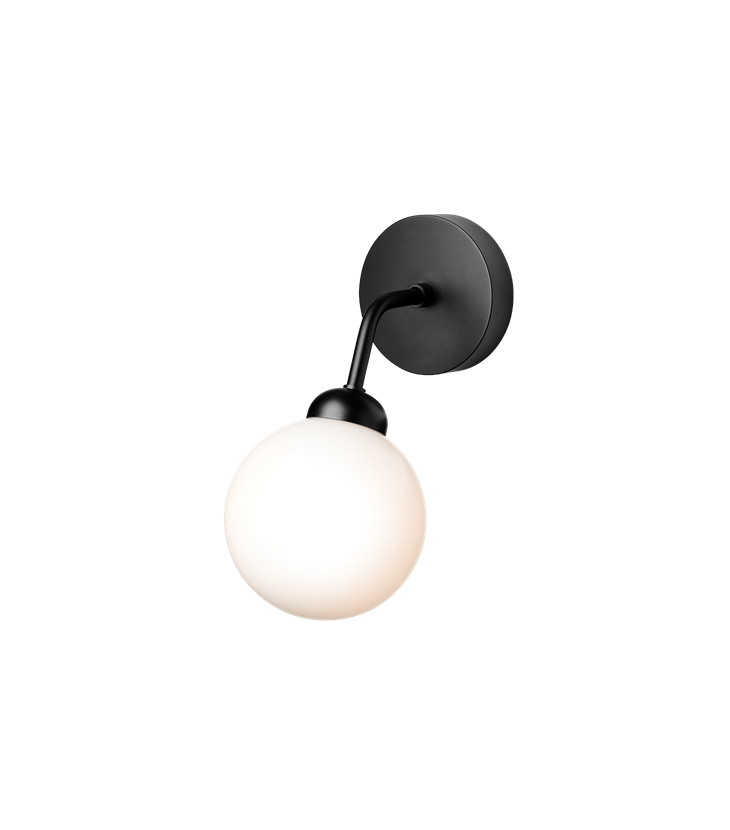 Apiales Modern Wall Lamp - Sleek LED Sconce Lighting for Bedroom, Living Room & Hallway - Energy Efficient Indoor Wall Light Fixture (Black/White) - Perfect for Home Decor, Reading Light & Ambient Lighting