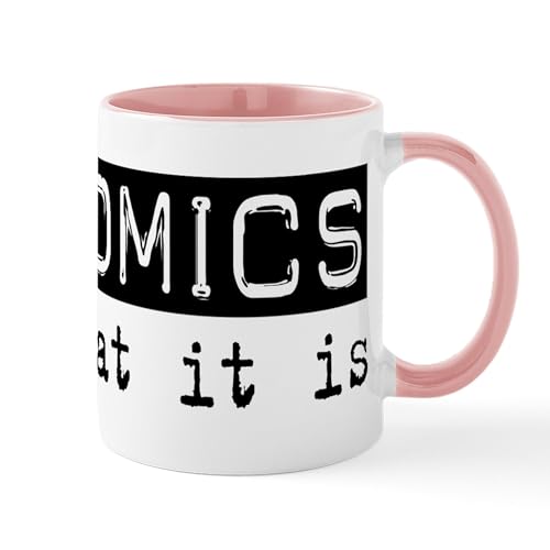 White/Pink Inside - Economics Is Mug