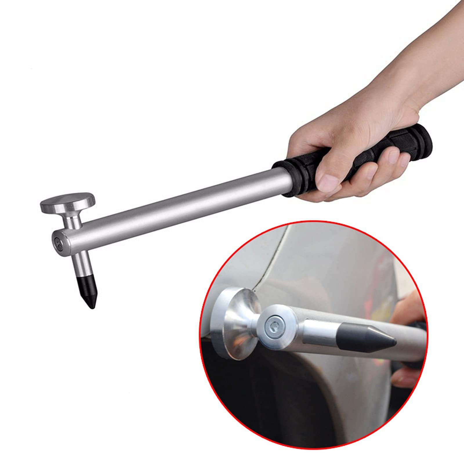 Aluminum Dent Hammer with Plastic Tip for Car Hail Repair - Auto Body Tool