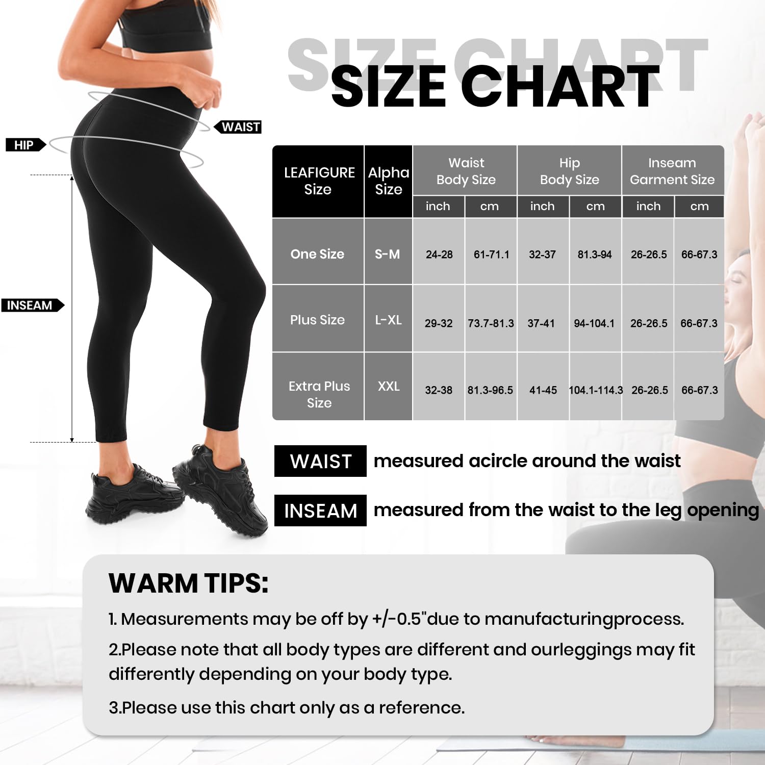 High Waisted Black Leggings for Women - Comfortable Workout & Yoga Pants with Tummy Control - Perfect for Gym, Running, Pilates and Lounge Wear
