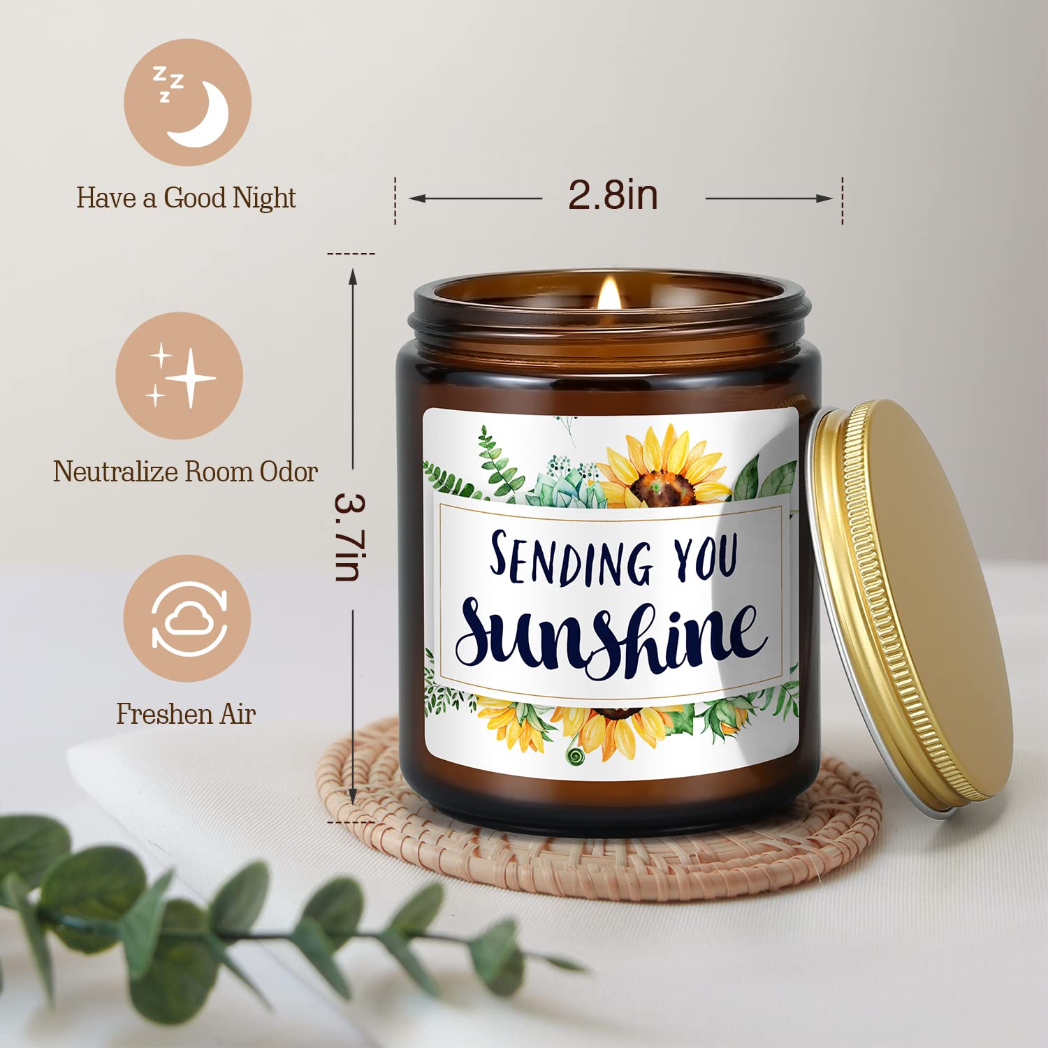 Lavender Scented Soy Wax Candles - Relaxing Aromatherapy Gifts for Women, Birthday & Christmas Presents for Best Friends, Mothers, Sisters & Coworkers | Perfect for Home Spa, Meditation & Romantic Nights
