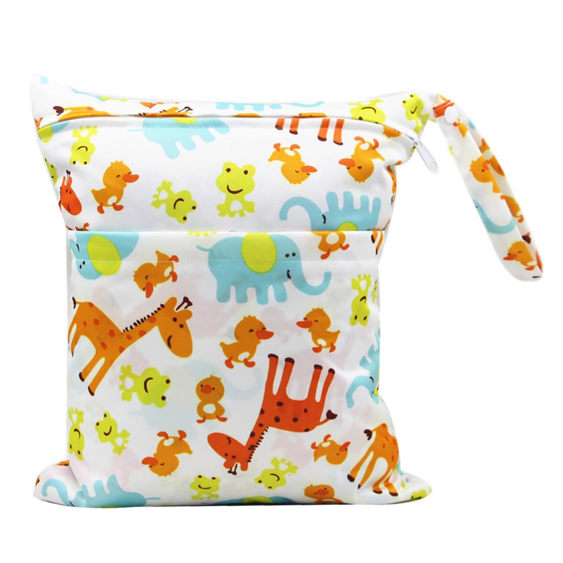 JOCXZI Reusable Washable Diaper Bag - Waterproof Printed Baby Diaper Bag with Double Zipper Closure (30 * 36 cm) - Perfect for Travel, Daycare & On-the-Go Parents