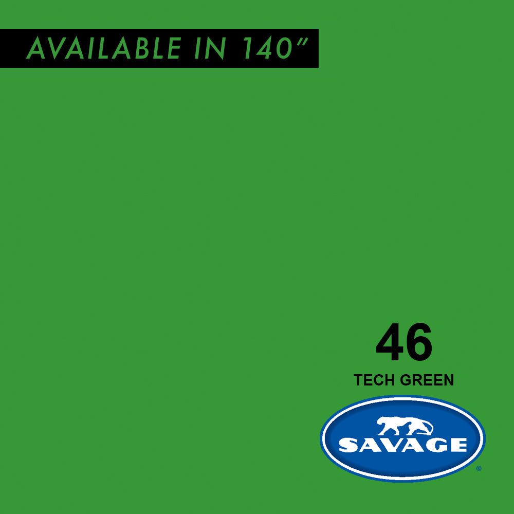 Savage #46 Tech Green Seamless Photography Backdrop Paper - Perfect for Portrait, Product, and Studio Photography Backgrounds