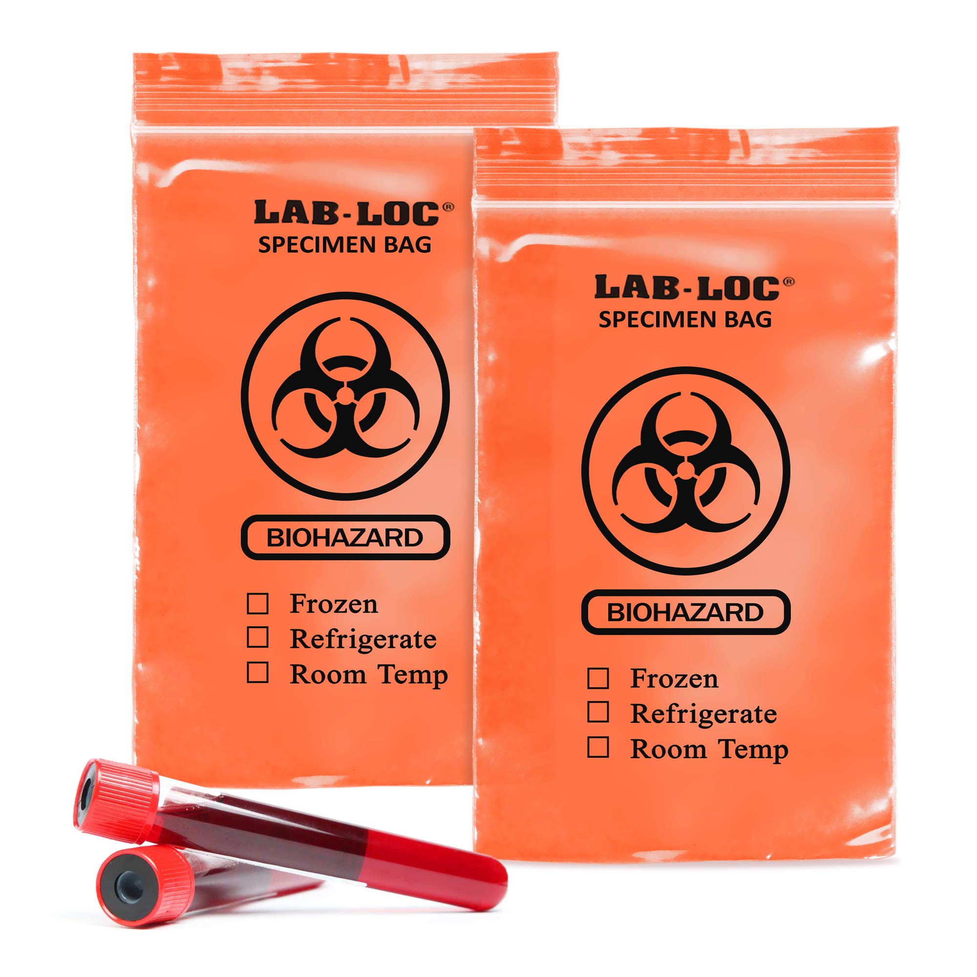 APQ 1000 Pack 6x9 Inch Red Opaque Specimen Transfer Bags - 2 Mil Thick 3-Wall Polyethylene Zipper Bags with Biohazard Print | Medical, Laboratory & Healthcare Supplies | Perfect for Clinics, Hospitals & Emergency Kits