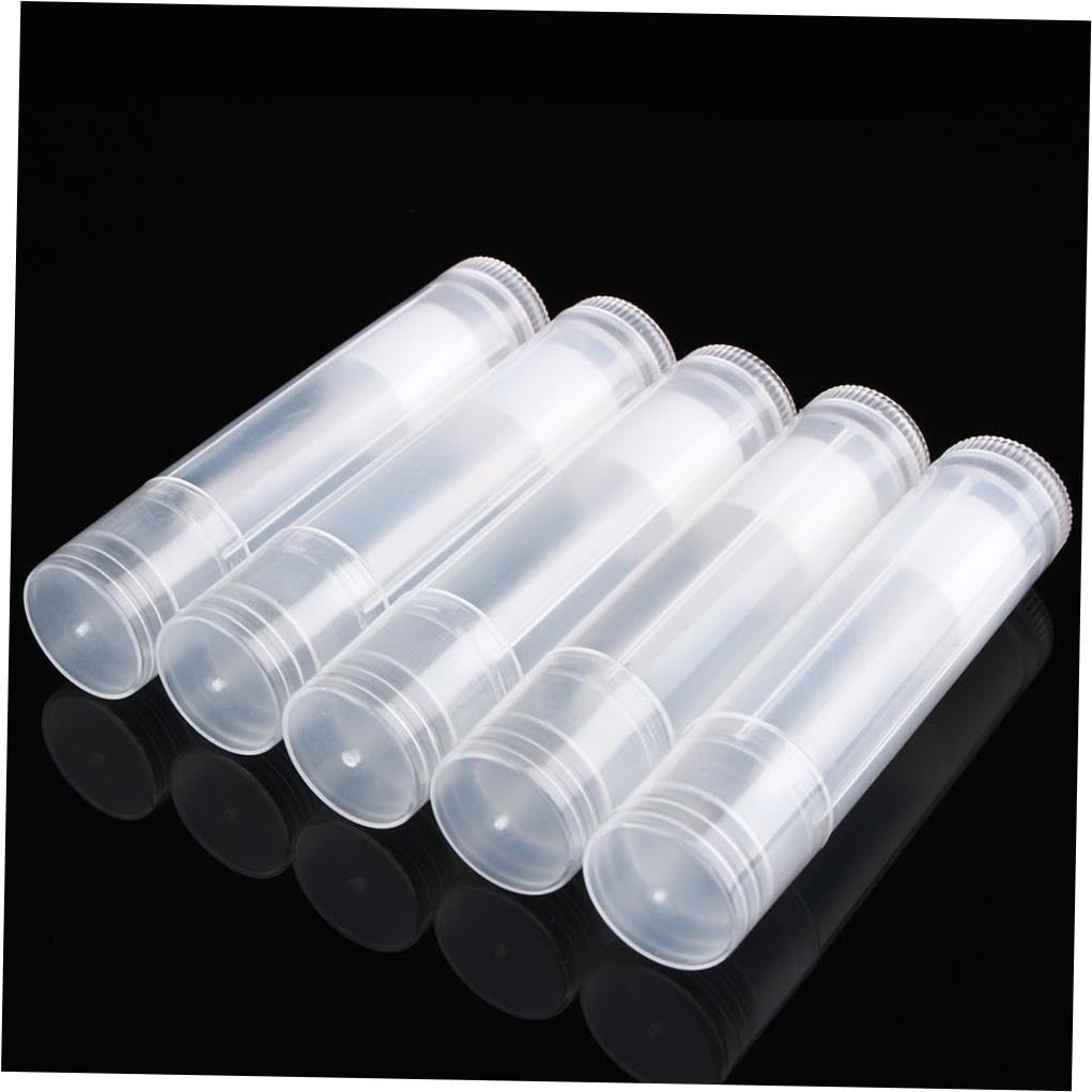 50-Pack 5ml Clear Lip Balm Tubes - Empty DIY Containers for Homemade Lip Balms, Cosmetics & Craft Projects - Perfect for Small Batch Production, Gift Making & DIY Beauty Products