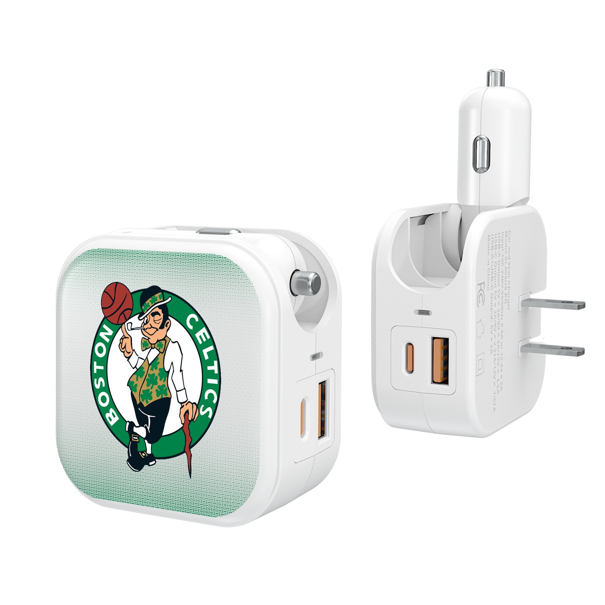 Boston Celtics 2-in-1 USB Charger Cable - Fast Charging for iPhone & Android - Perfect for Home, Office & Travel Accessories