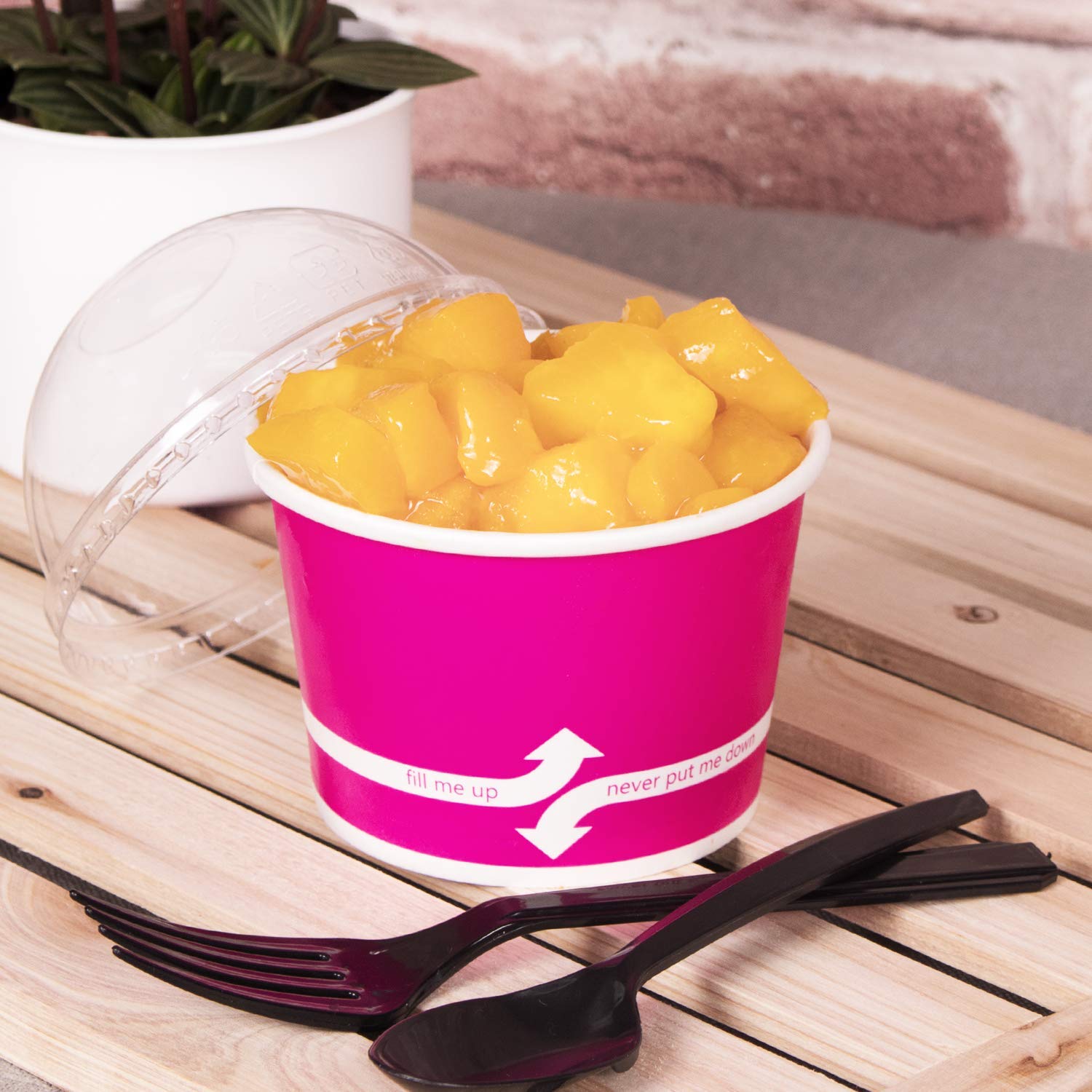 8oz (1000 ct) Pink Paper Ice Cream Cups & Soup Bowls - Disposable Hot/Cold Food Containers for Ice Cream, Gelato, Yogurt, Soup & Snacks - Perfect for Parties, Catering & Dessert Shops