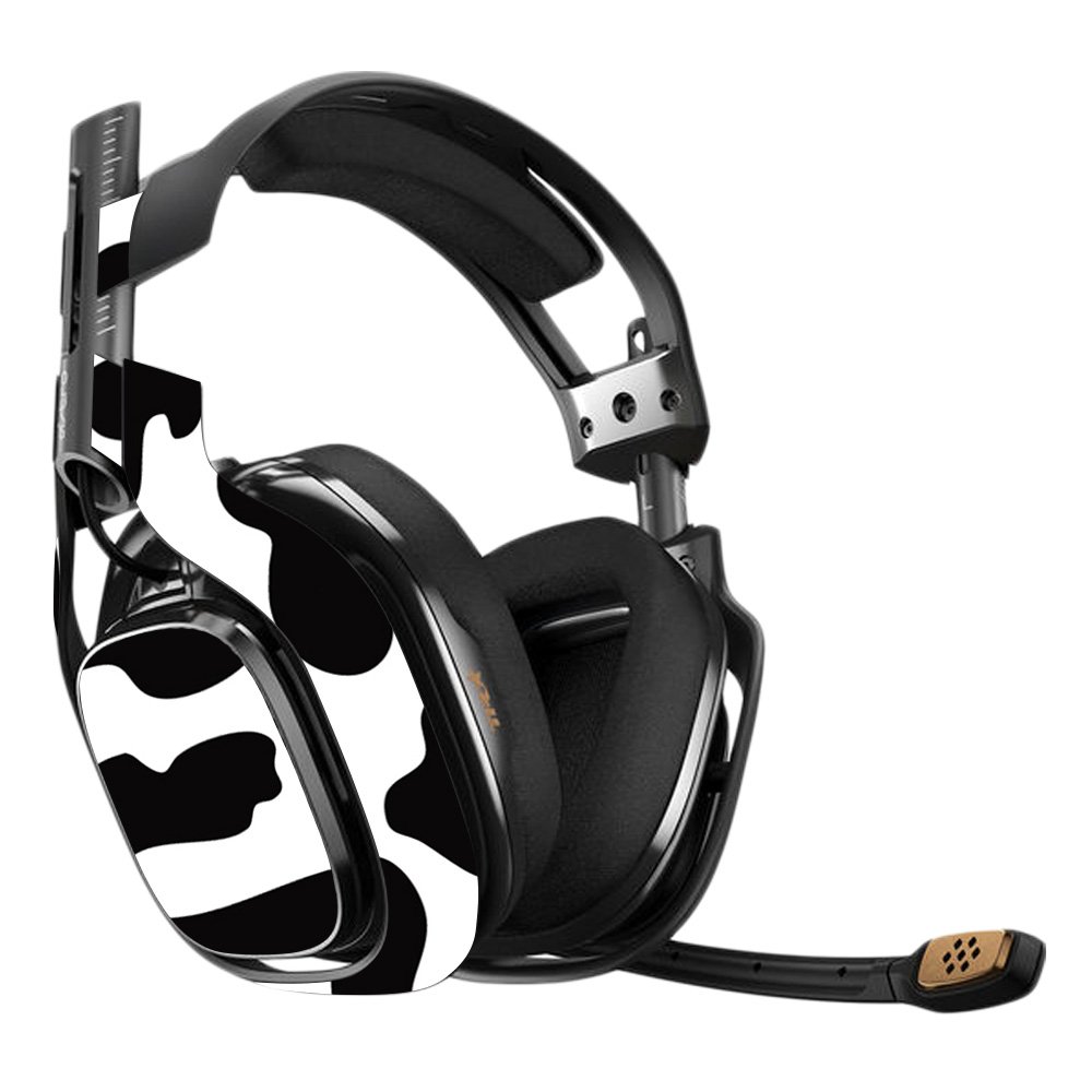 MightySkins Vinyl Decal Wrap Cover for Astro A40 3rd Gen Gaming Headset - Durable Cow Print Design, Easy to Apply & Remove, Made in USA | Perfect for Gaming, Streaming & Personalizing Your Headset