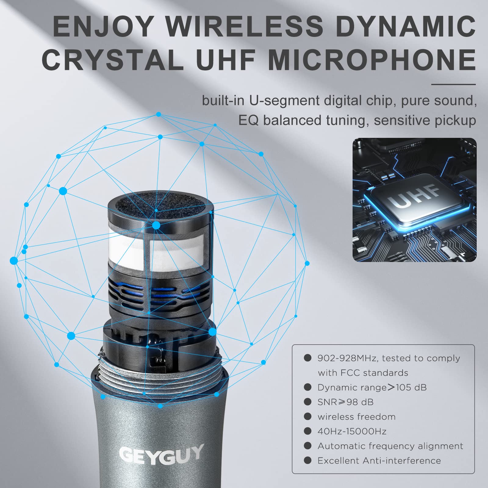 Portable Bluetooth PA System with Wireless Microphones - 8