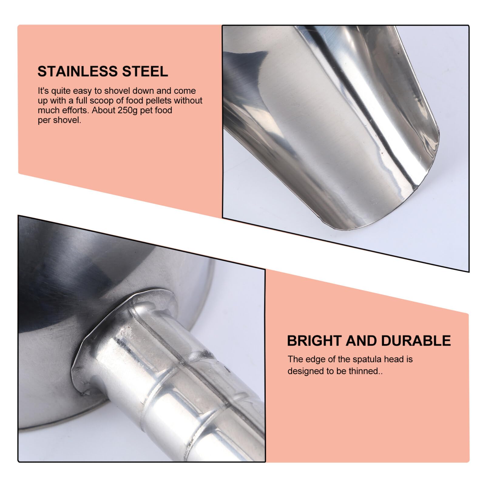 Stainless Steel Pet Food Scoop for Home & Travel Feeding