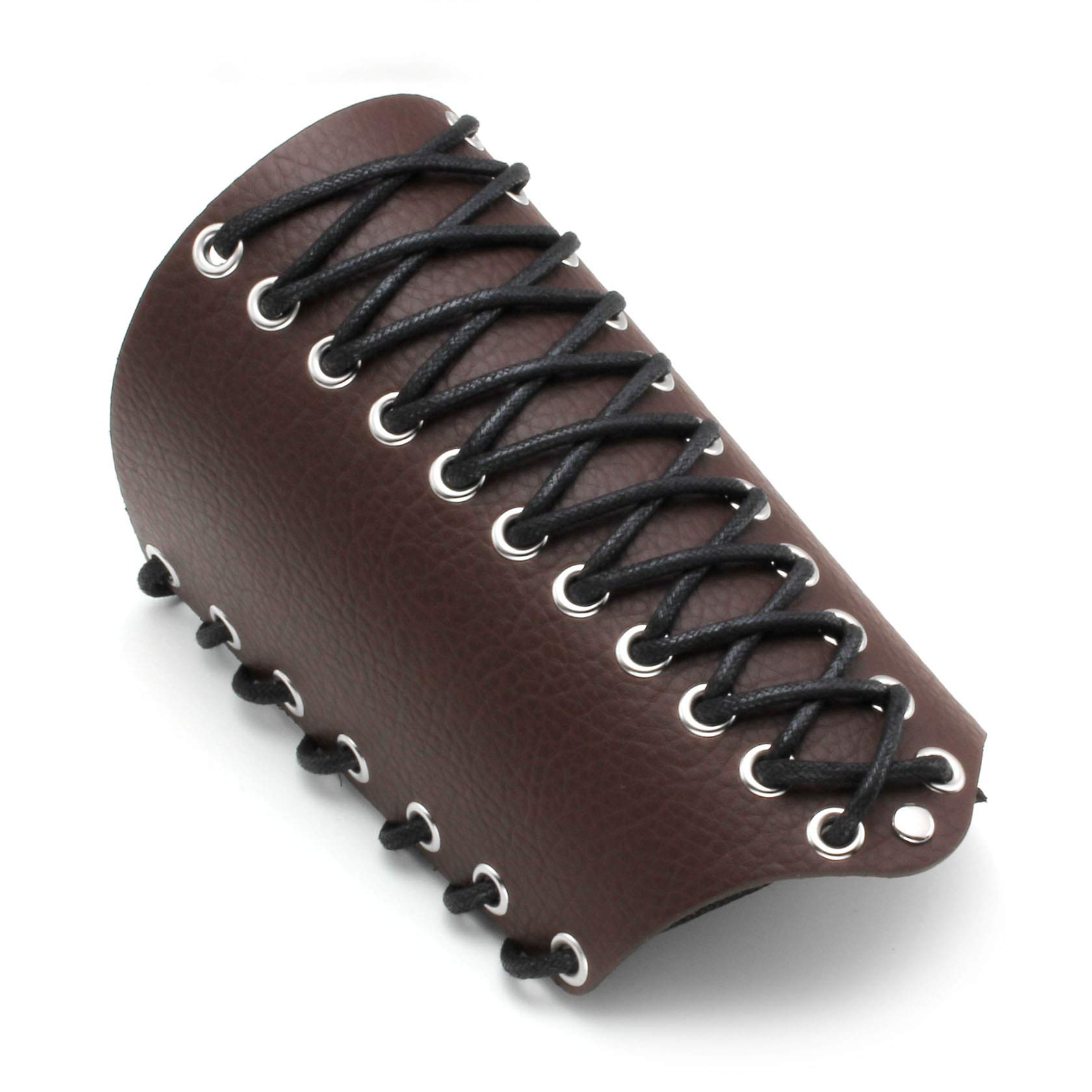 MILAKOO Unisex Leather Gauntlet Wristband - Wide Bracer Arm Armor Cuff for Men & Women - Perfect for Cosplay, LARP, Renaissance Fairs & Gothic Fashion