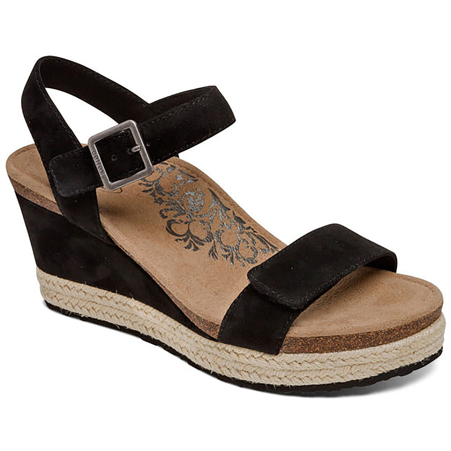 Aetrex Sydney Platform Sandal for Women - Comfortable Orthopedic Sandals with Arch Support - Perfect for Walking, Travel & Summer Outfits