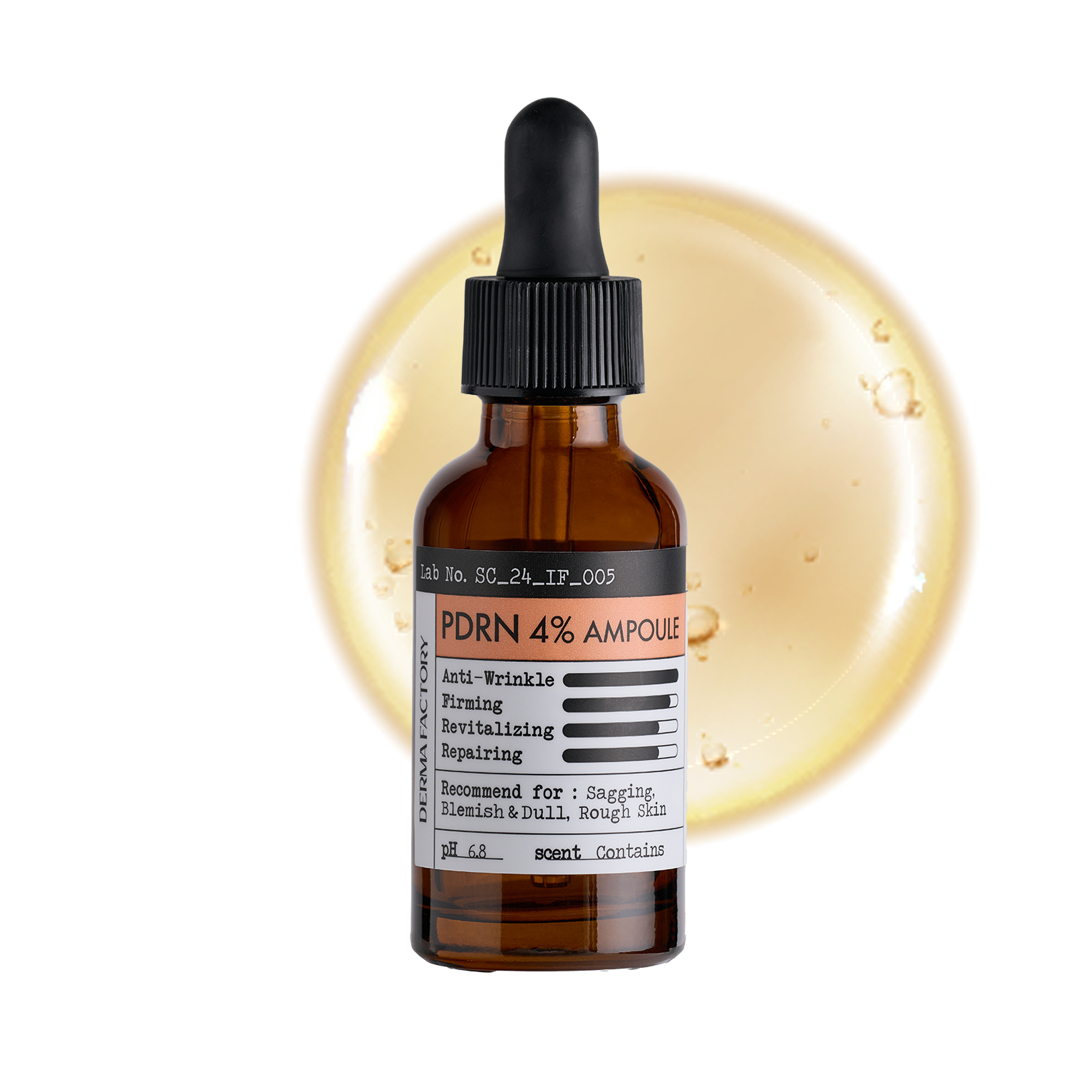 DERMA FACTORY PDRN 4% Ampoule 30ml - Skin Repair Serum for Anti-Aging & Hydration - Perfect for Daily Skincare Routine & Post-Procedure Recovery