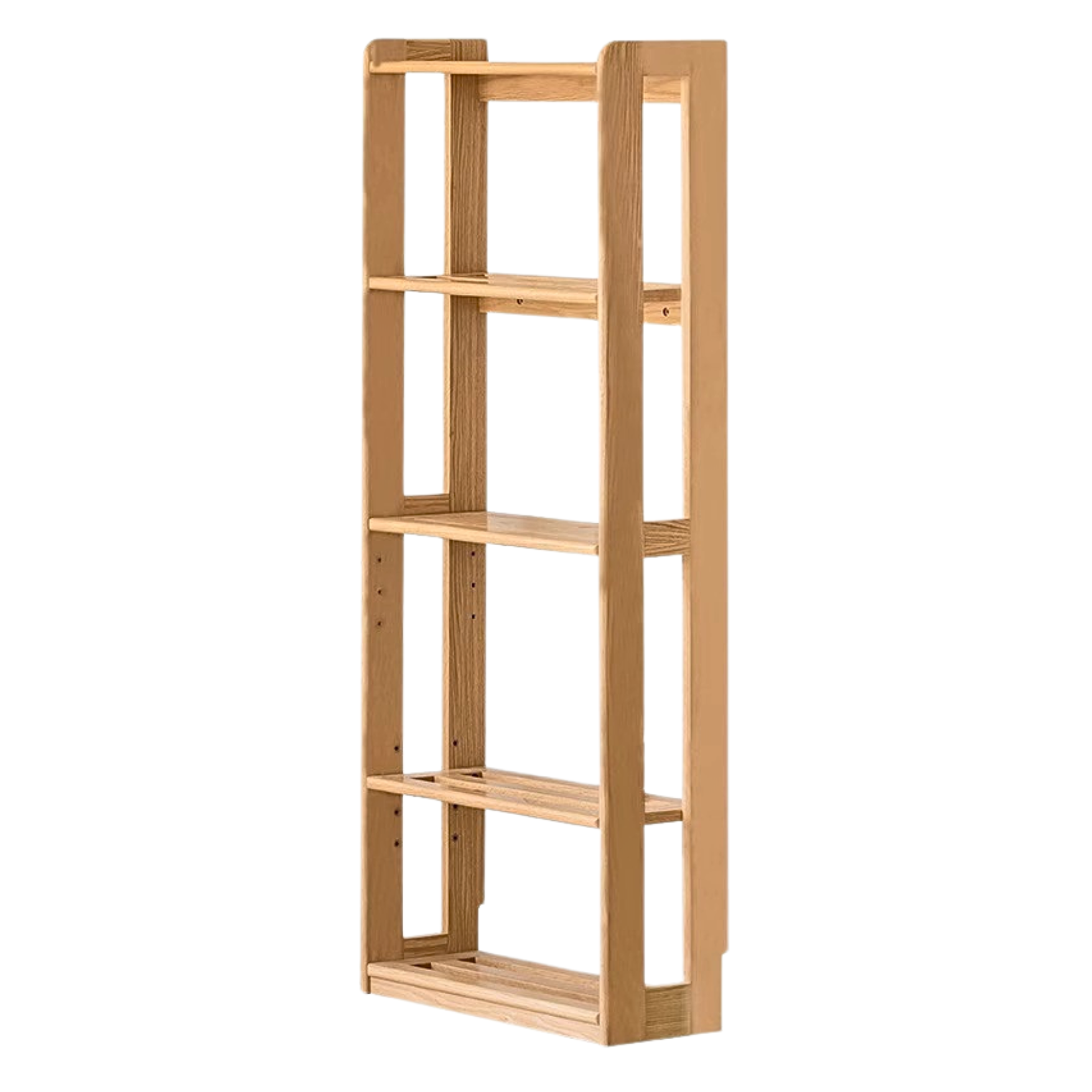 23.6x9.8x59 inch/ 60x25x150.5 cm/  Natural wood color/ Beech adjustable high bookshelf