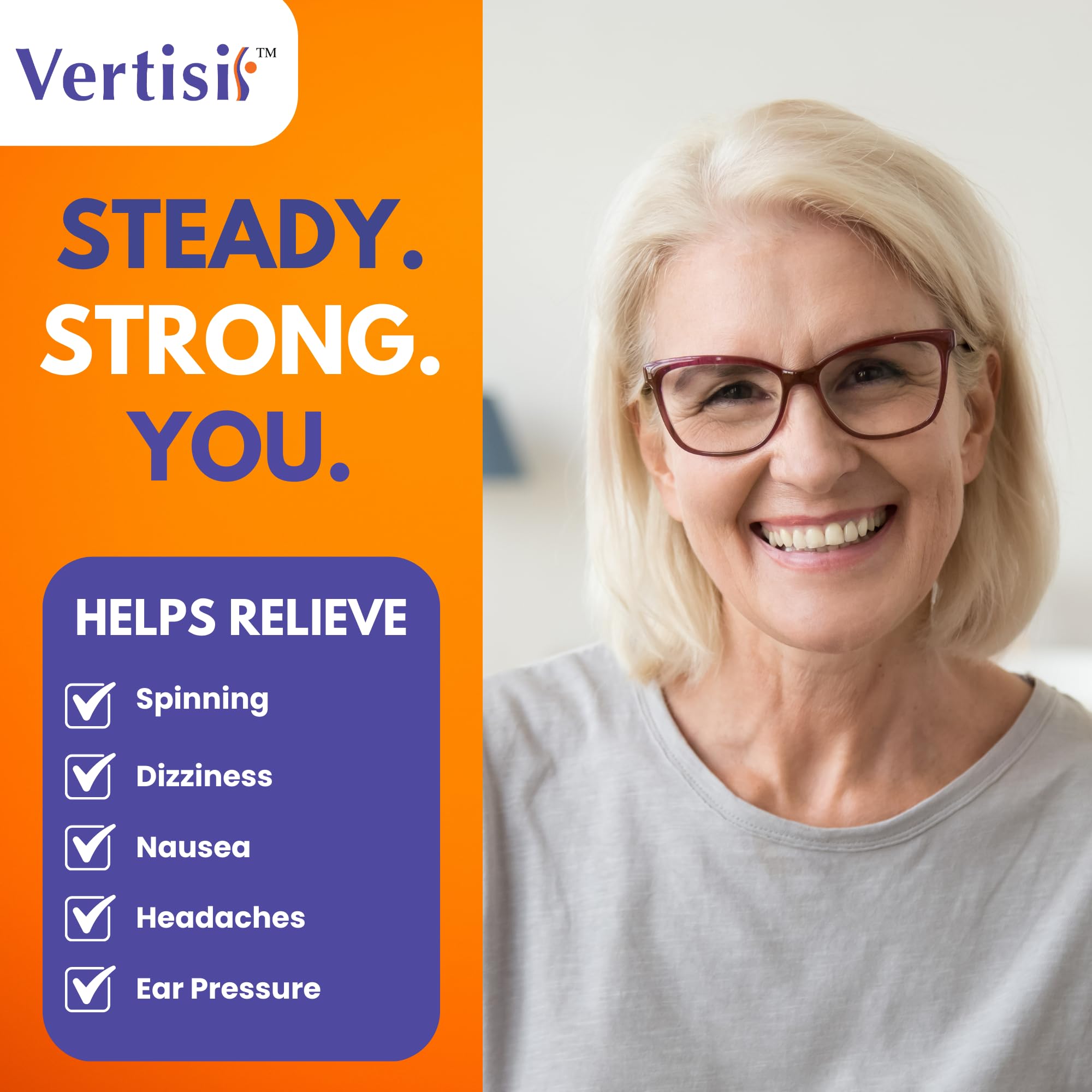 Vertisil Vertigo Relief Supplement - Fast-Acting Natural Dizziness Support (3 Bottles) - Perfect for Travel, Motion Sickness & Everyday Balance