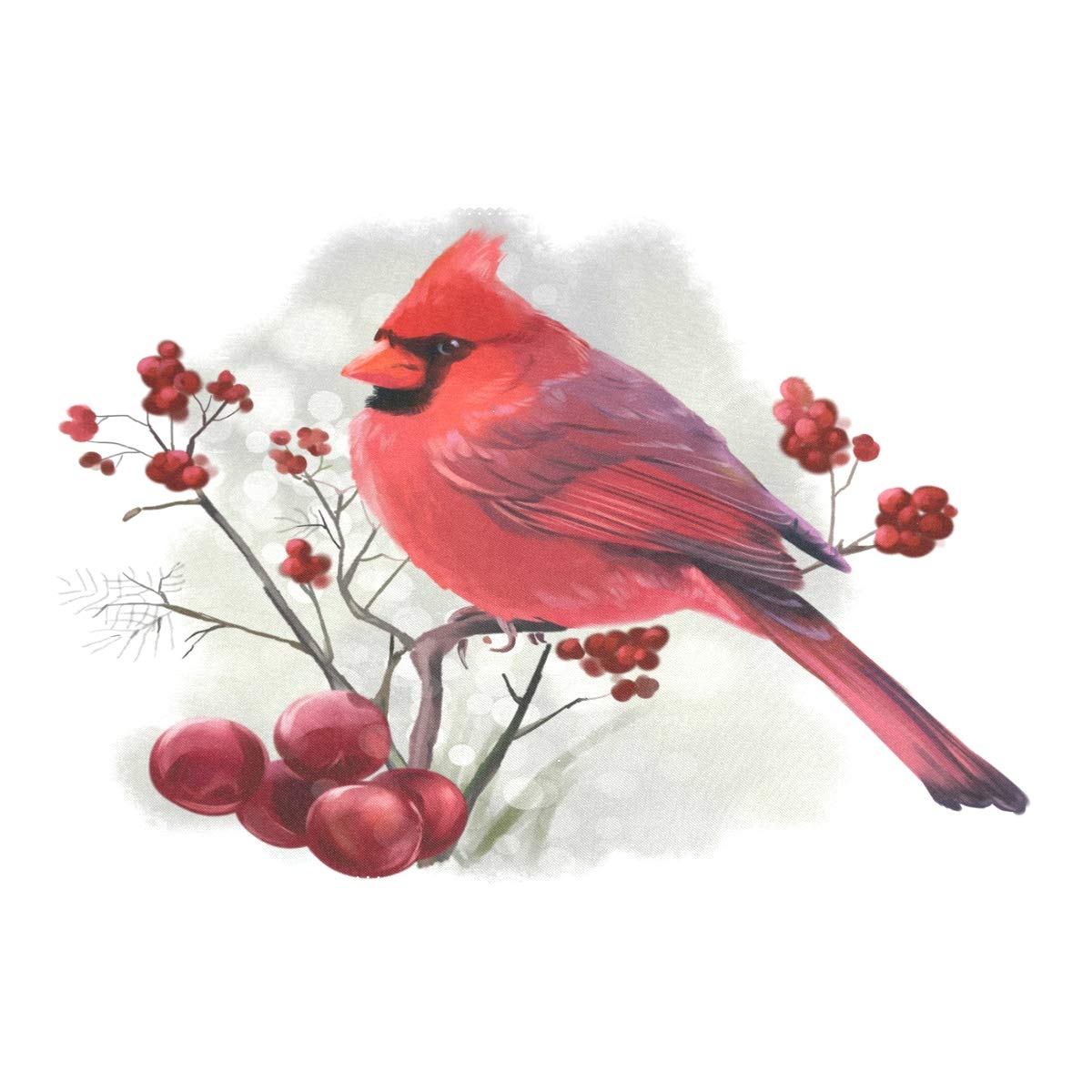 ALAZA Winter Bird Cardinal Placemats - Heat Resistant Washable Table Mats for Dining & Kitchen Decor - Perfect for Holiday Dinners, Christmas Table Settings, and Cozy Winter Gatherings