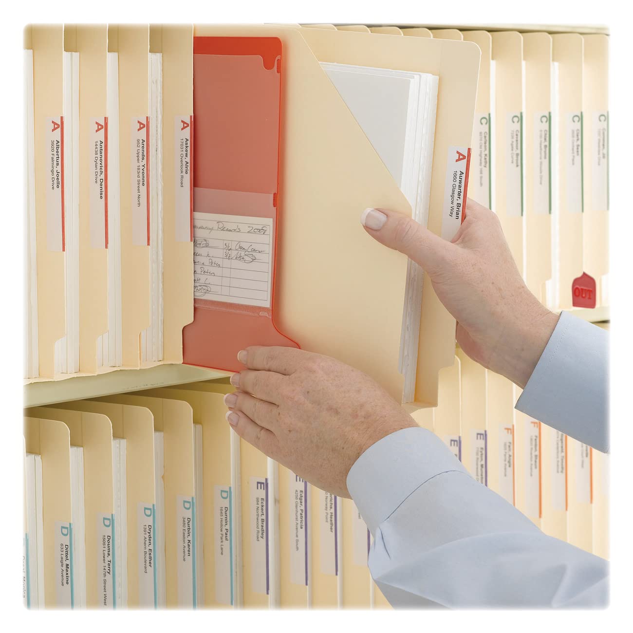 Smead End Tab File Jacket - Shelf-Master Reinforced Straight-Cut Tab - Organize Documents & Folders for Office, School & Home Use