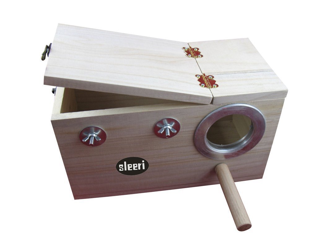 Parrot Breeding Box Nest - DIY Kit for Birds, Peony Tiger Parrot Cage Accessory - Perfect for Bird Breeding, Nesting & Locking in Aviaries