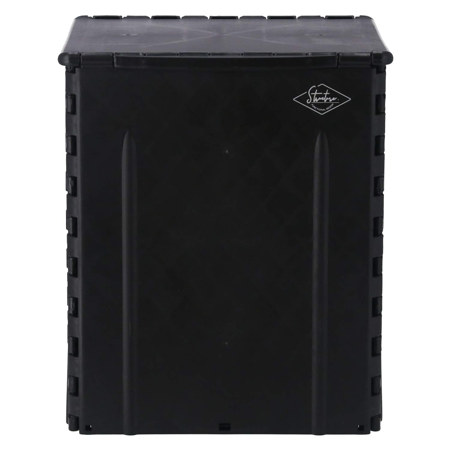 Fuji Boeki 86105 Foldable Storage Box & Camping Trash Can - 12.6 Inch Portable Outdoor Chair with 176.4 lbs Capacity - Perfect for Camping, Picnics, Beach & Backyard Use - Durable Black Design (32cm/80kg)