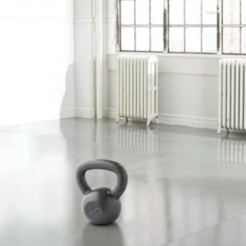 20lb Cast Iron Kettlebell with Hammertone Finish - Weider Premium Home Gym Equipment for Strength Training, CrossFit & Full-Body Workouts