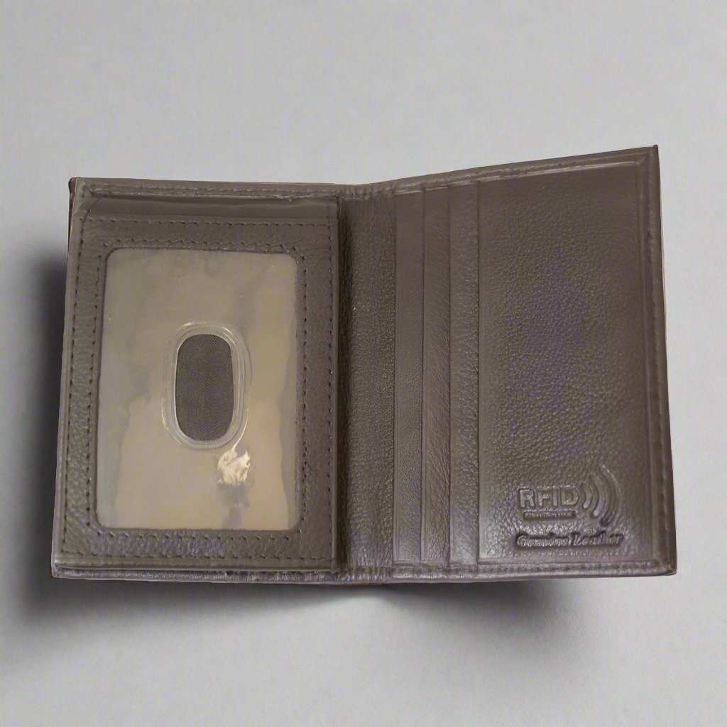 BOL Men's RFID Blocking Leather Bifold Wallet - Slim Upright Design for Credit Cards & Cash - Perfect for Everyday Carry, Travel & Business Use