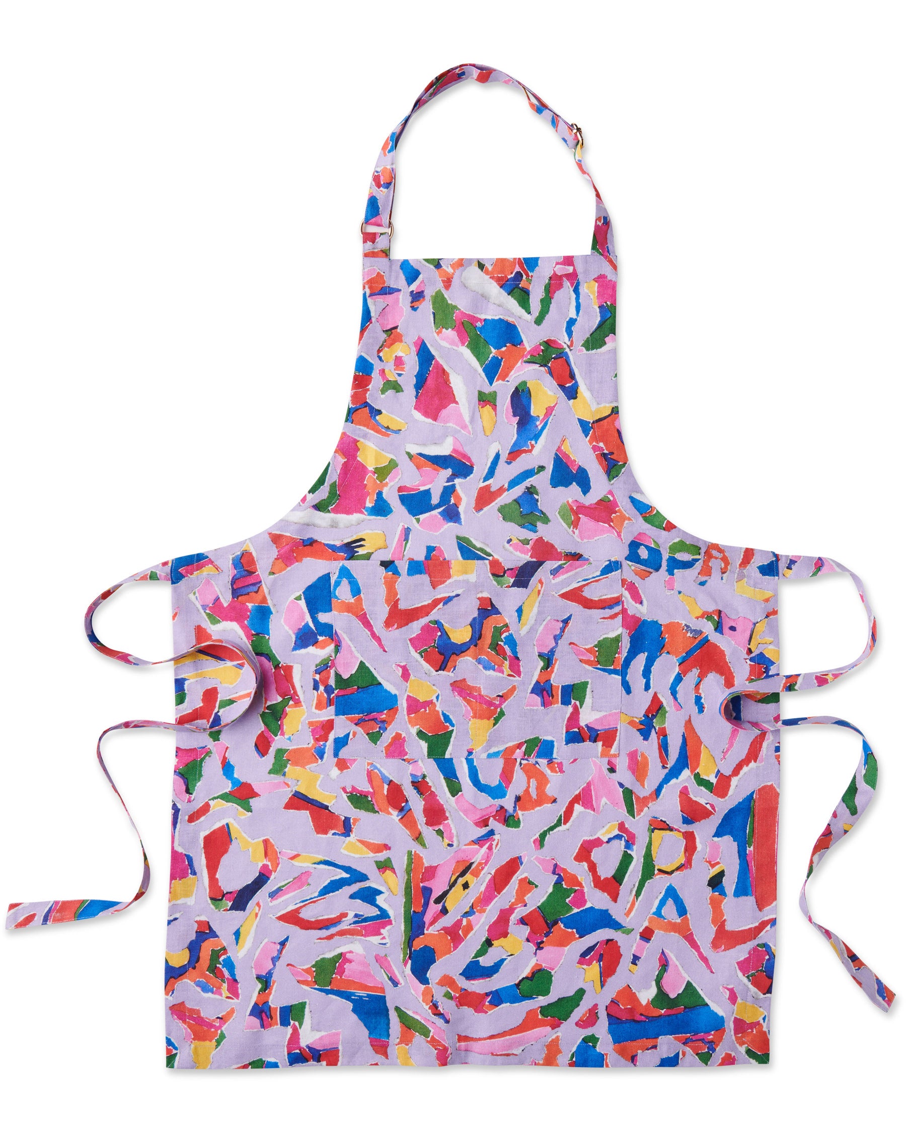 Kip&Co x Jenny Kee Opal Oz Pax Lilac Linen Apron - Stylish & Durable Kitchen Apron for Cooking, Baking & Hosting | Perfect for Chefs, Home Cooks & Entertaining