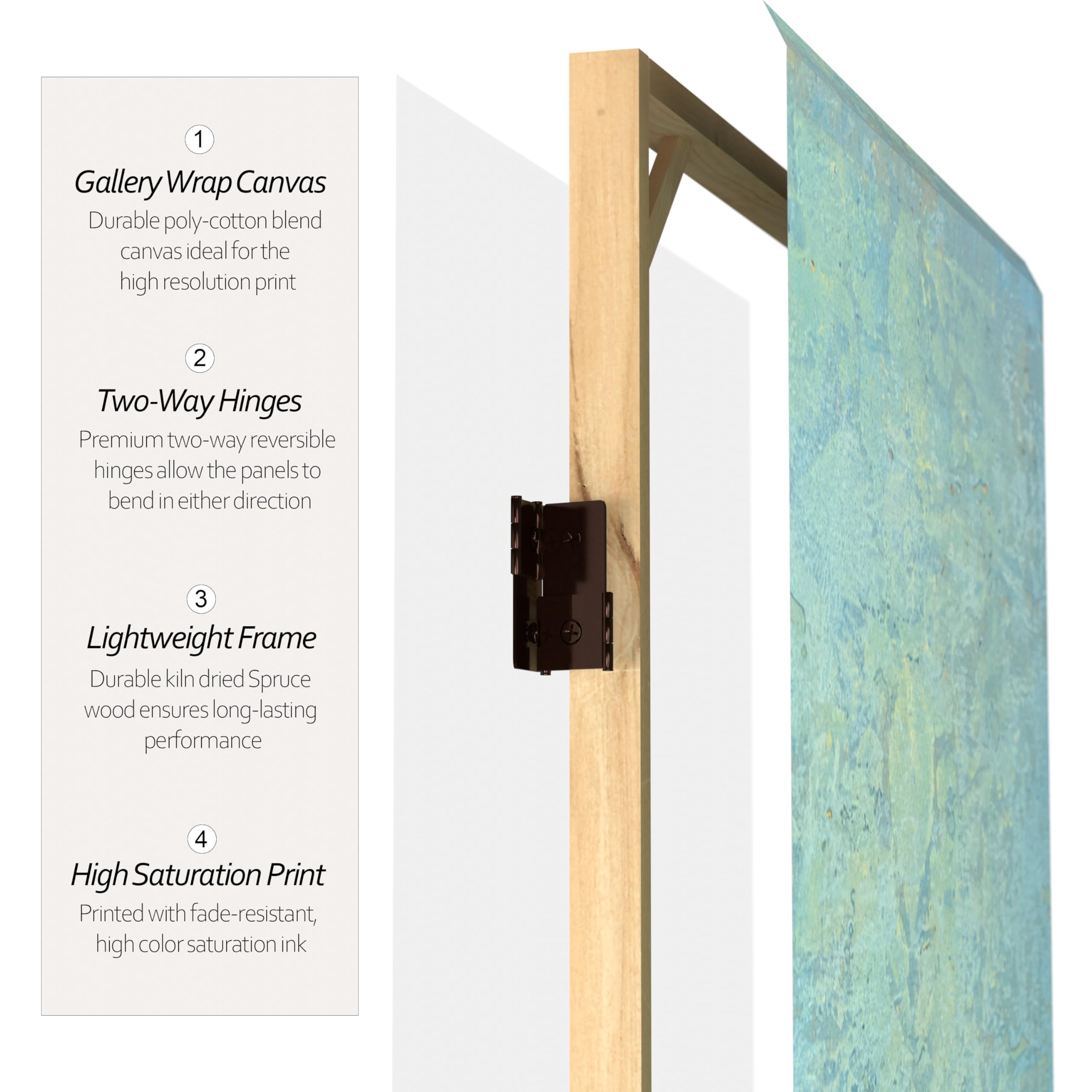 6 ft. Tall Double Sided Blue Canvas Room Divider with Red Lantern & Sky Voice Design - Perfect for Home Decor, Office Partition & Asian-Themed Events