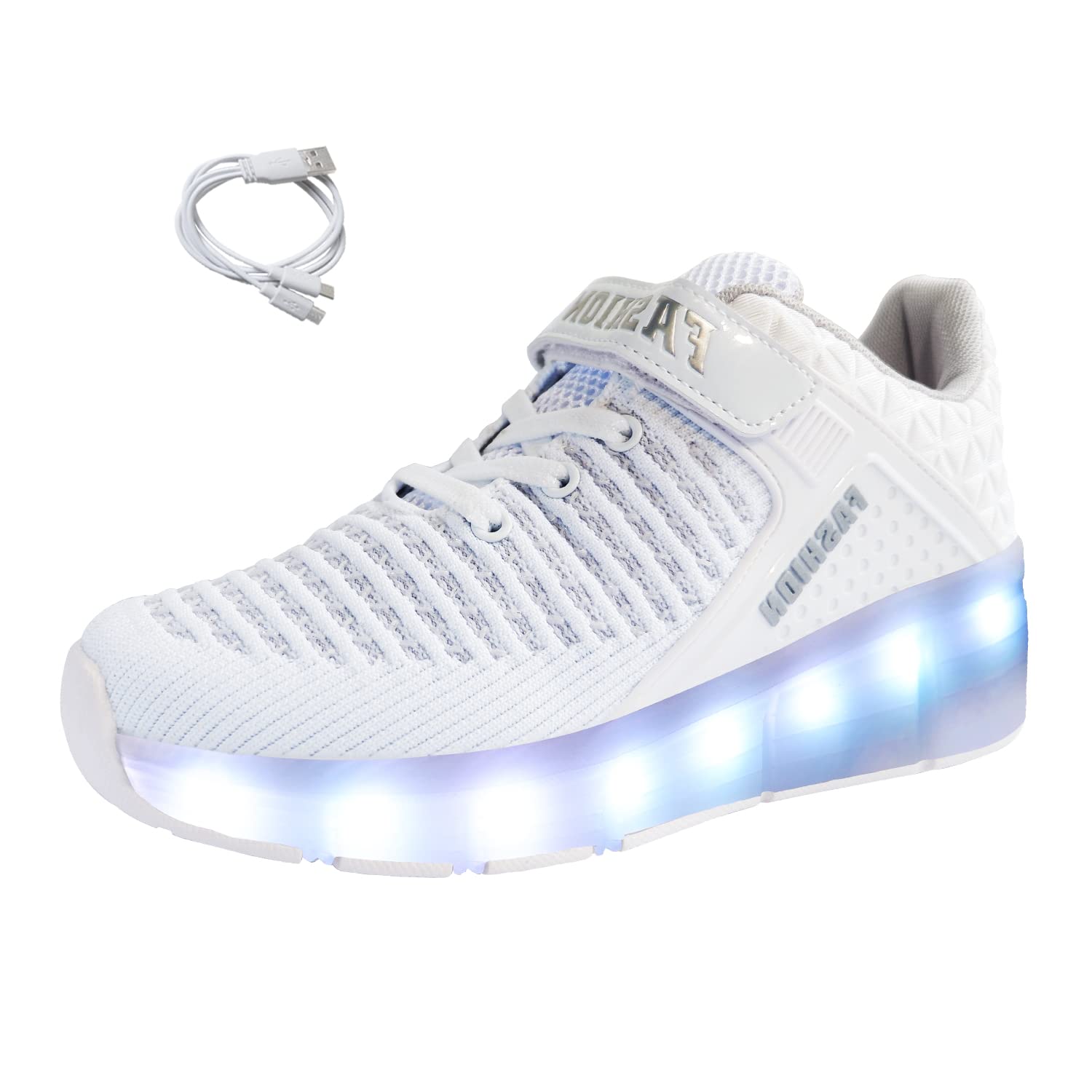 Ehauuo Kids Roller Skates with LED Lights - Adjustable Retractable Wheels for Boys & Girls Beginners | Perfect Birthday Gift for Children | Great for Outdoor Play, Skate Parks & Birthday Parties