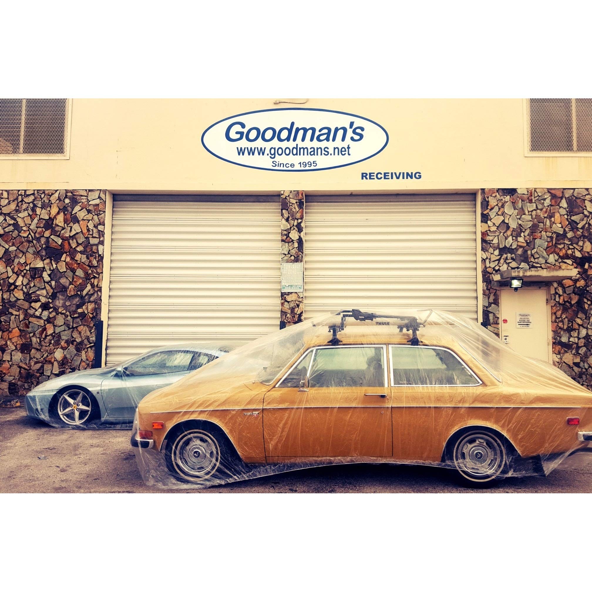 Disposable Clear Plastic Car Cover with Elastic Band - 21'x12.5' Medium for Outdoor Protection