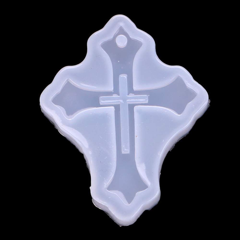 5Pcs Cross Shape Silicone Pendant DIY Molds - Resin Casting Jewelry Making Kit for Necklace, Earrings & Keychains - Perfect for DIY Crafts, Gifts & Home Decor