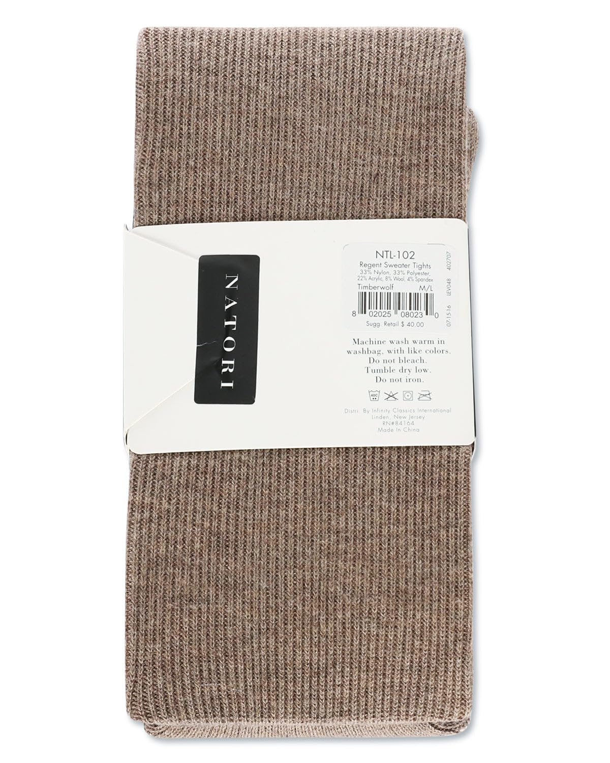 MeMoi Natori Regent Rib Knit Sweater Tights - Women's Warm Winter Leggings for Casual Outfits, Office Wear & Layering