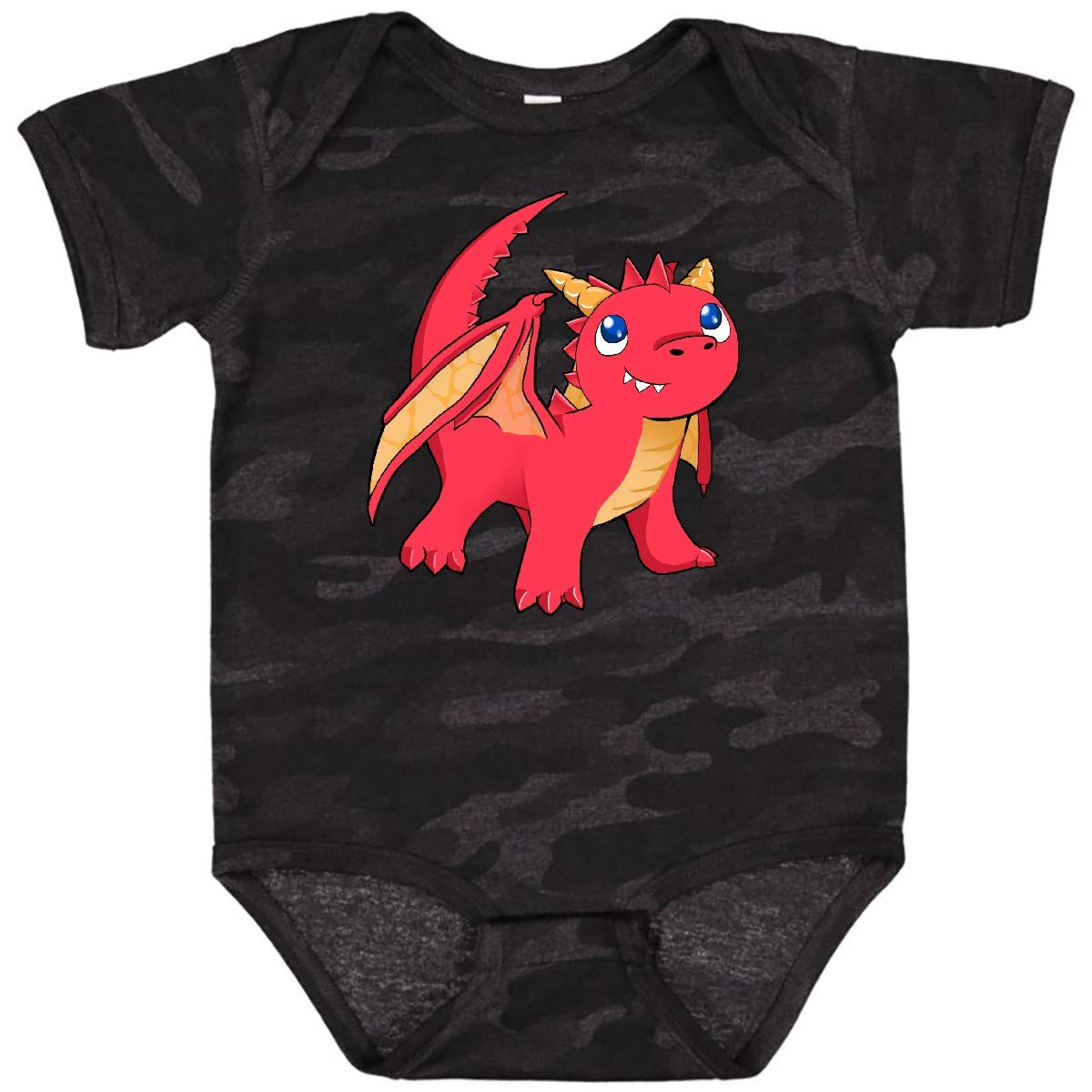 Inktastic Cute Baby Red Dragon Bodysuit - Soft & Comfortable Infant Onesie for Boys & Girls - Perfect for Playtime, Photo Shoots & Everyday Wear