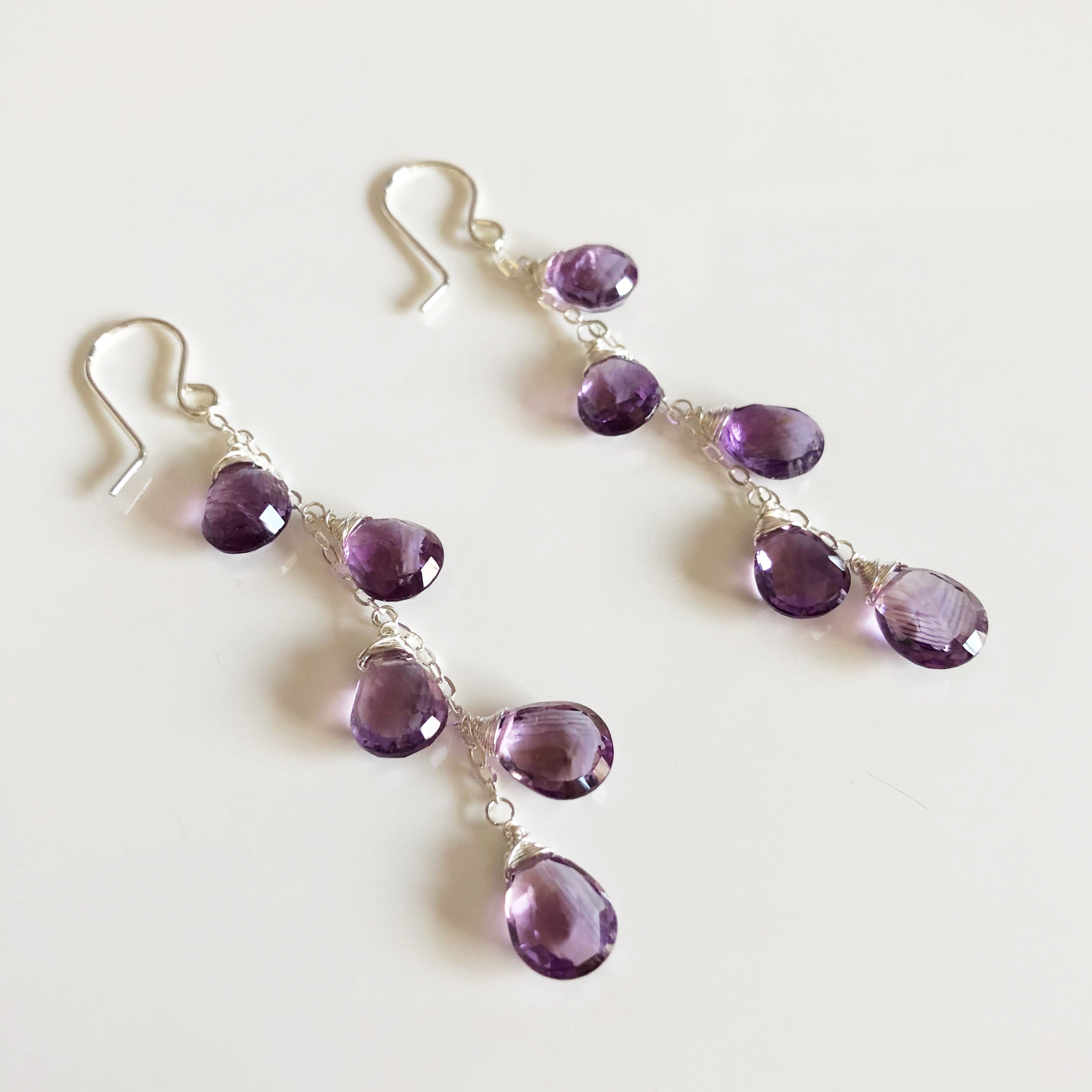 Waiola Amethyst Earrings (E284) – Elegant Purple Gemstone Jewelry for Women, Perfect for Parties, Weddings & Everyday Wear