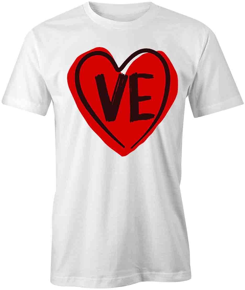 Ve Graphic T-Shirt | Printed Cotton Tee for Men & Women | White Casual Shirt for Streetwear, Everyday Wear & Gifts