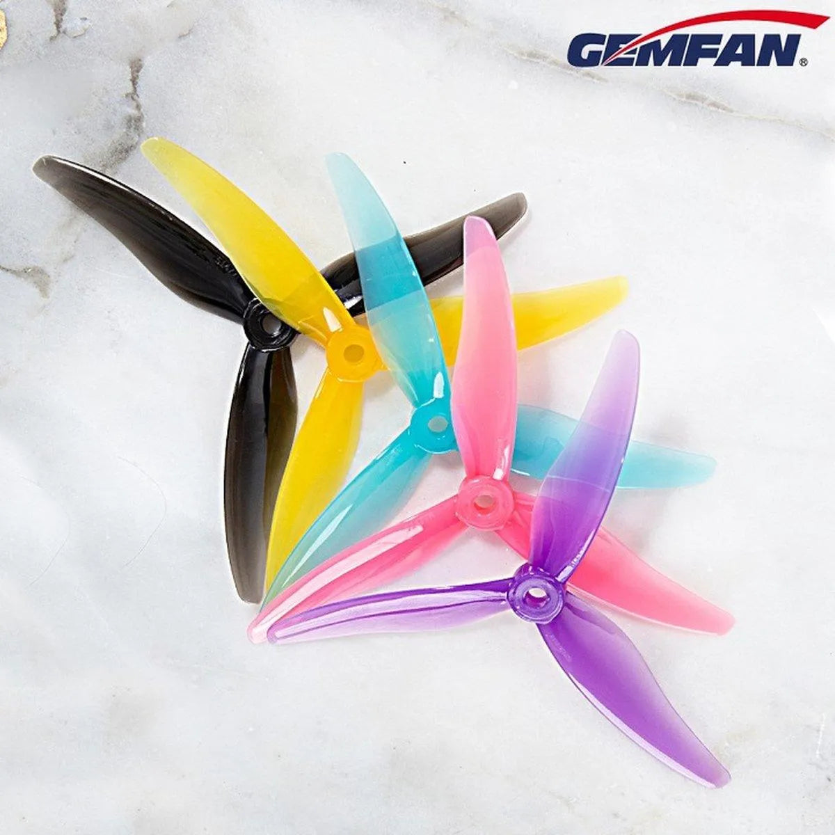 GEMFAN HURRICANE 51477 3-Blade Propeller Set - 8 Pack - High-Performance Drones & FPV Racing - Compatible with DJI, EMAX, and Other RC Quadcopters - Perfect for Aerial Photography, Freestyle Flying, and Professional Drone Racing