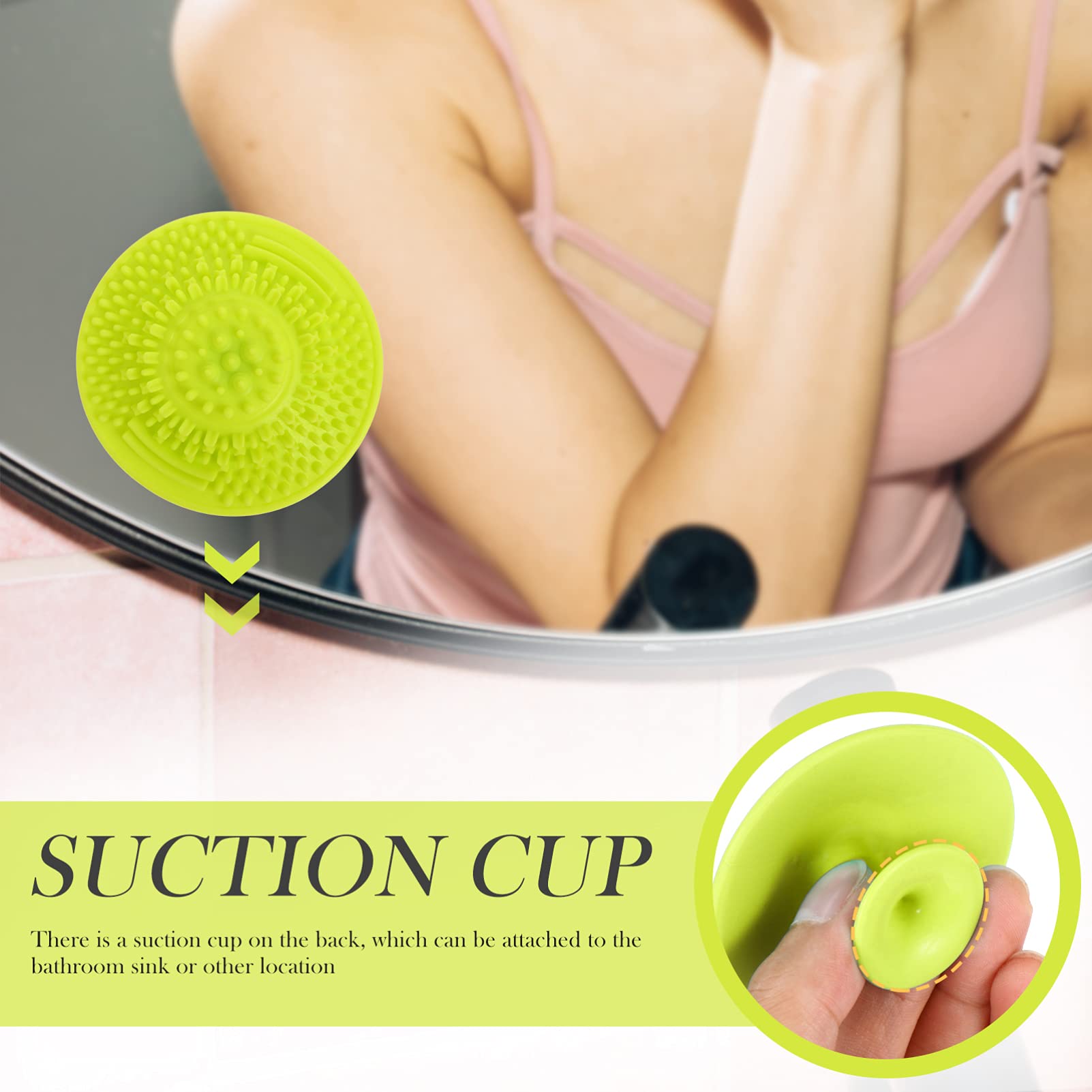 Beaupretty Silicone Makeup Brush Cleaning Mat - 3 Pack Cosmetic Brush Scrubber with Suction Cups | Portable Makeup Brush Cleaner for Women & Girls | Perfect for Home, Travel & Professional Salon Use | Grass Green