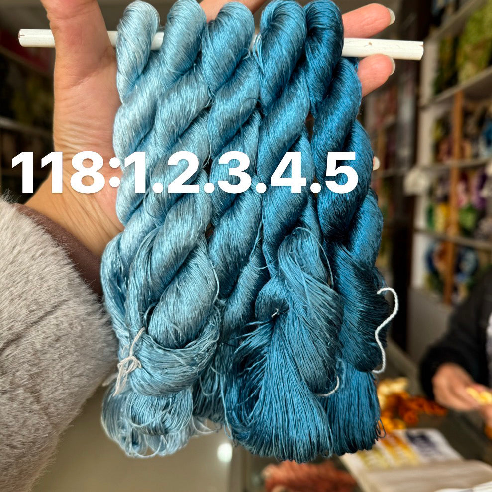 400m Suzhou Embroidery Silk Thread - Pure Mulberry Silk Monofilament for Hand Embroidery, Sewing & Crafting (Set 118) - Perfect for DIY Projects, Fabric Art & Traditional Chinese Embroidery