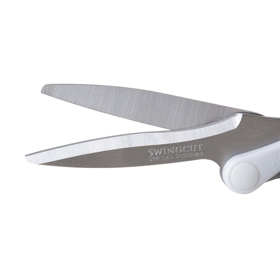 RAYMAY Swingcut Scissors - Premium White Office Scissors for Paper, Fabric & Crafting - Perfect for School, Office & Home Use